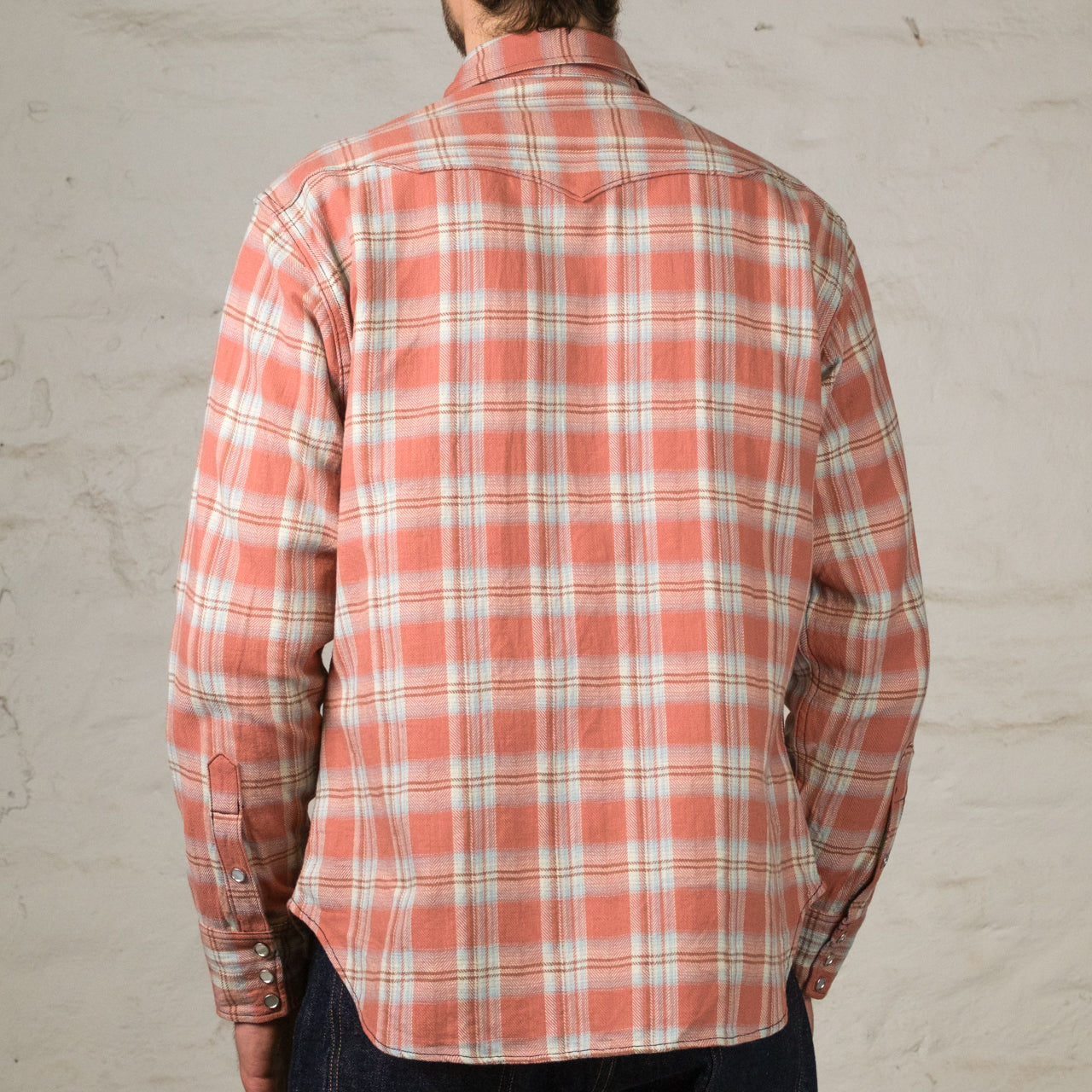 Chemise Western à Carreaux en Chevron pour Lave-linge Rouge