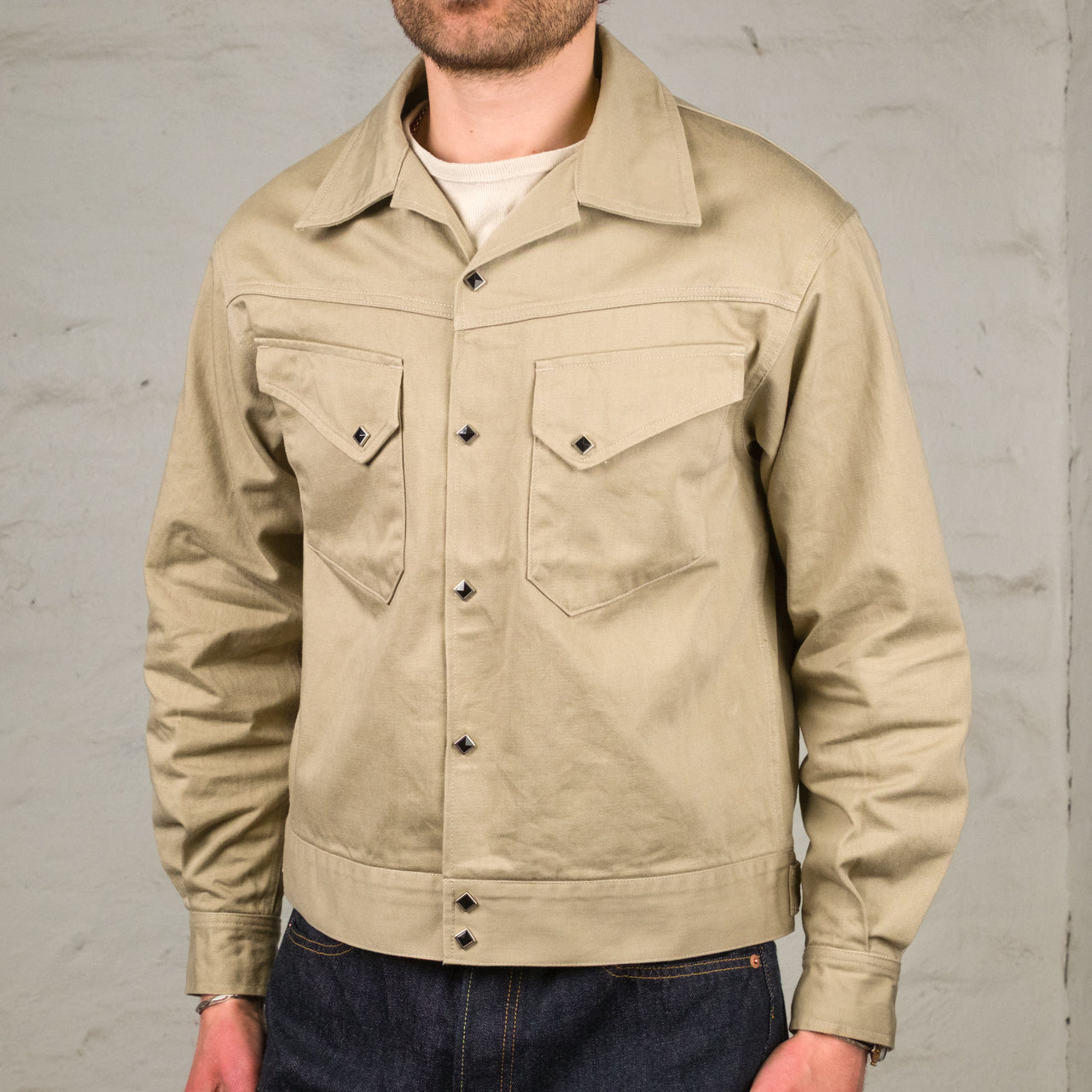 Native American 10,5 oz. Satin Western Jacket Beige