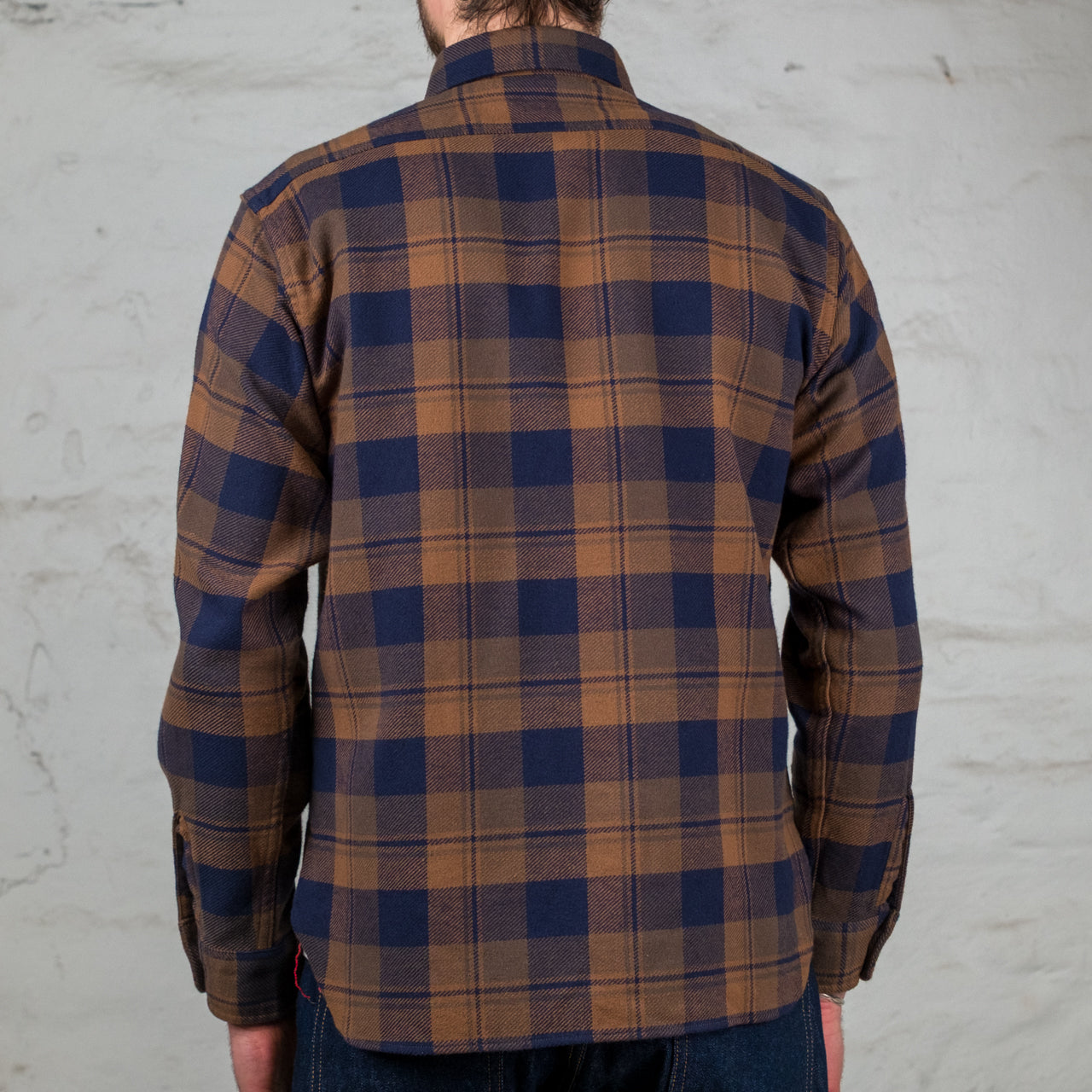 Twill Check Work Shirt Brown
