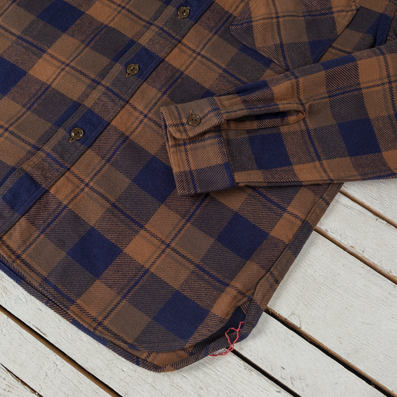 Twill Check Work Shirt Braun