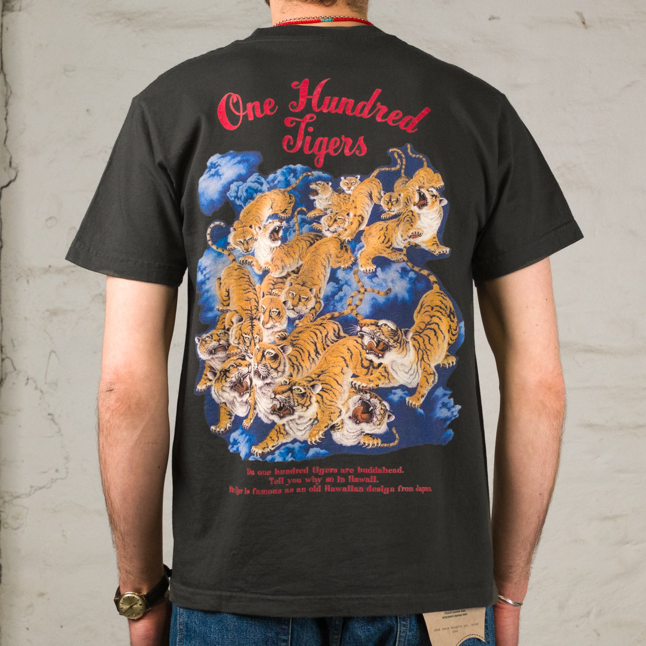 One Hundred Tigers T-Shirt Schwarz