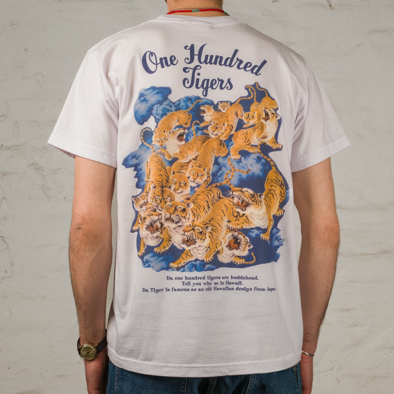 "One Hundred Tigers" T-Shirt Weiß