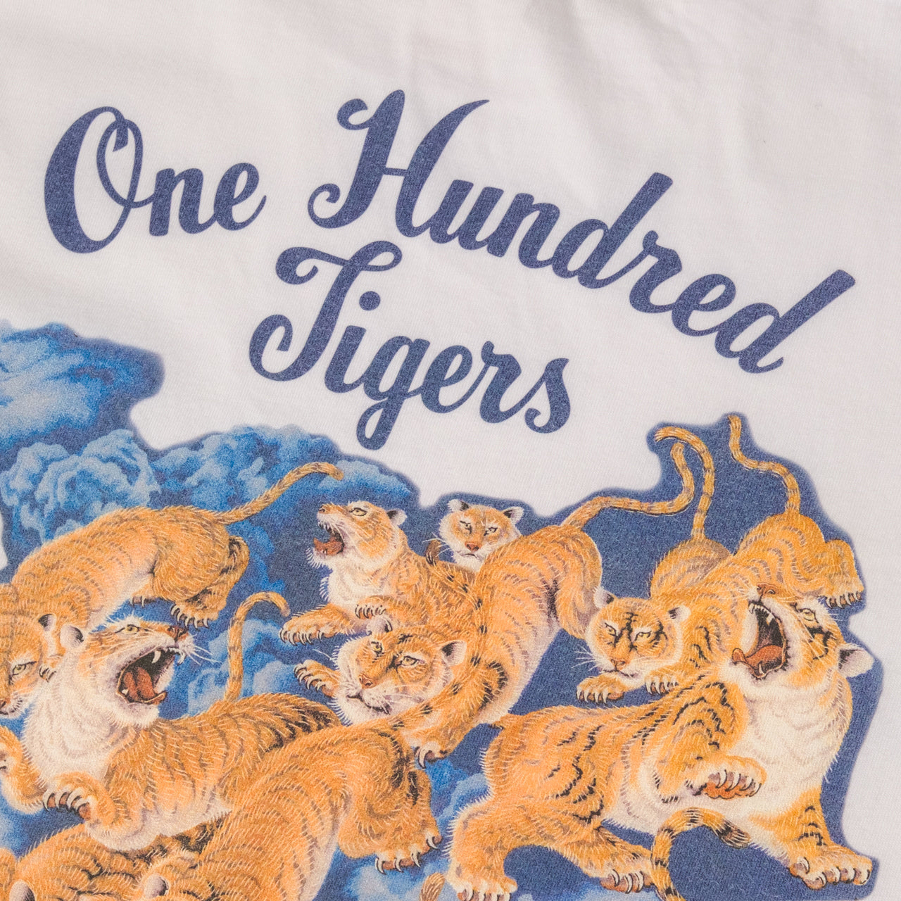 "One Hundred Tigers" T-Shirt Weiß