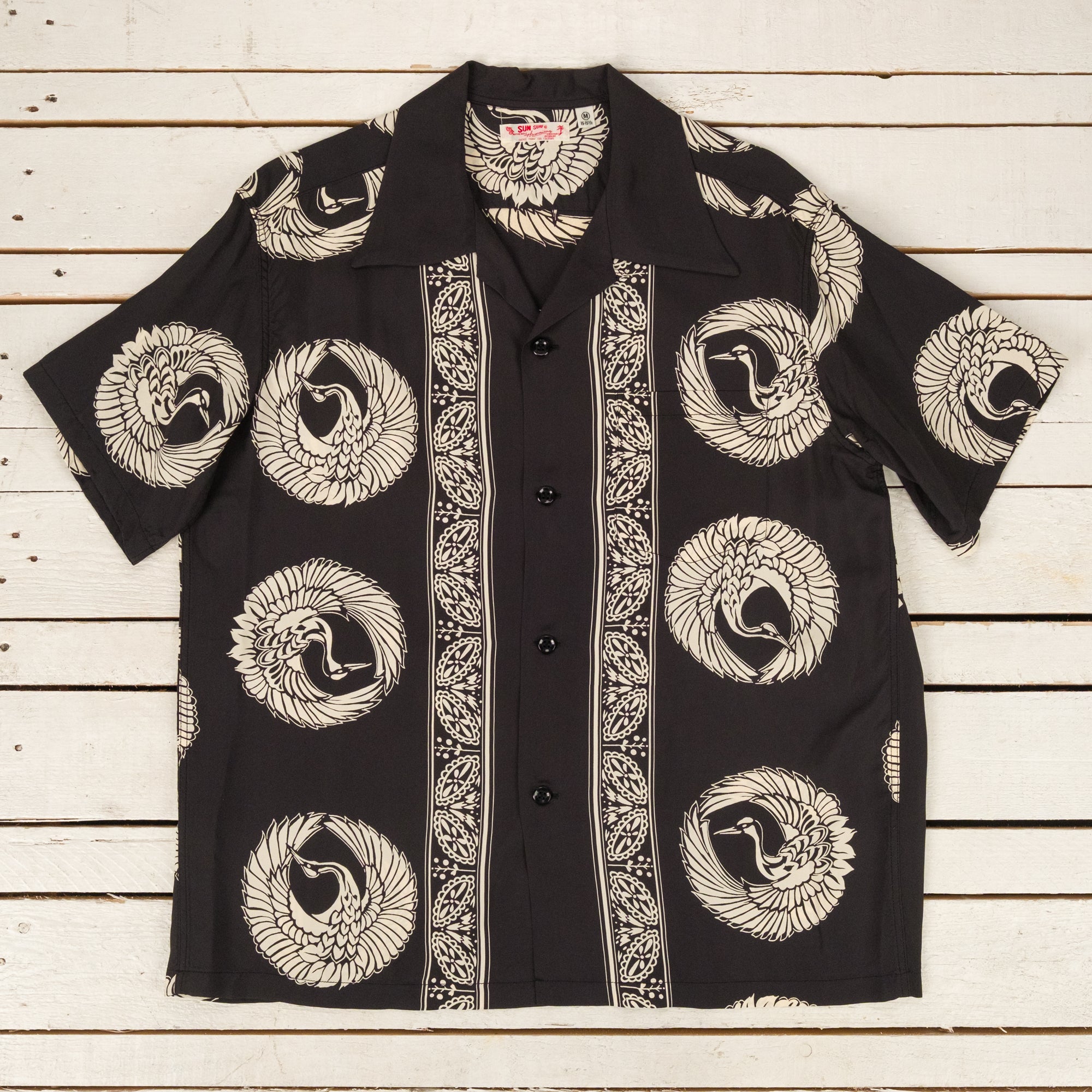 "Oriental Border" Hawaiihemd Schwarz