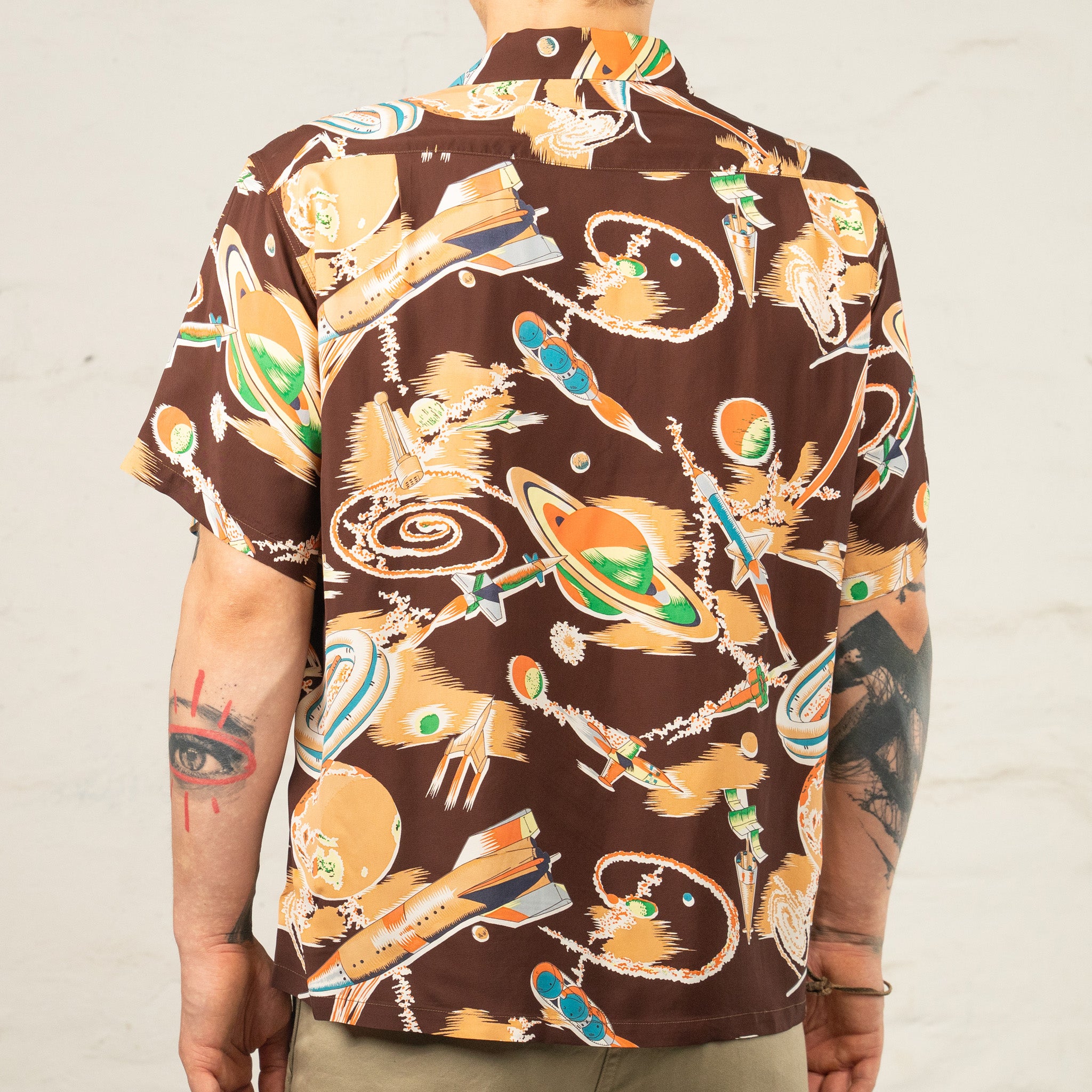 "The Space Ship" Special Edition Hawaiihemd Braun