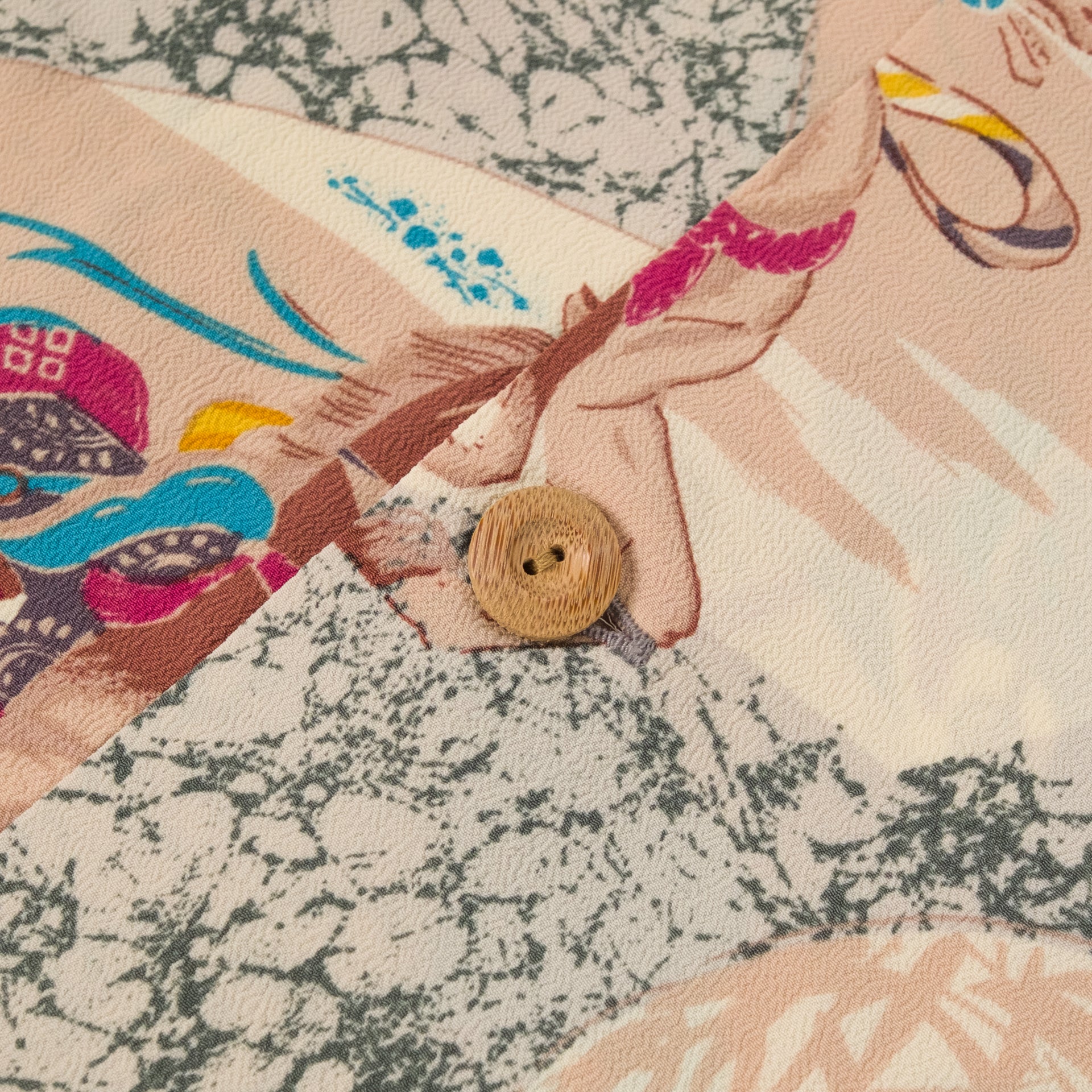 "Japanese Quaint Design" Hawaiihemd Grau