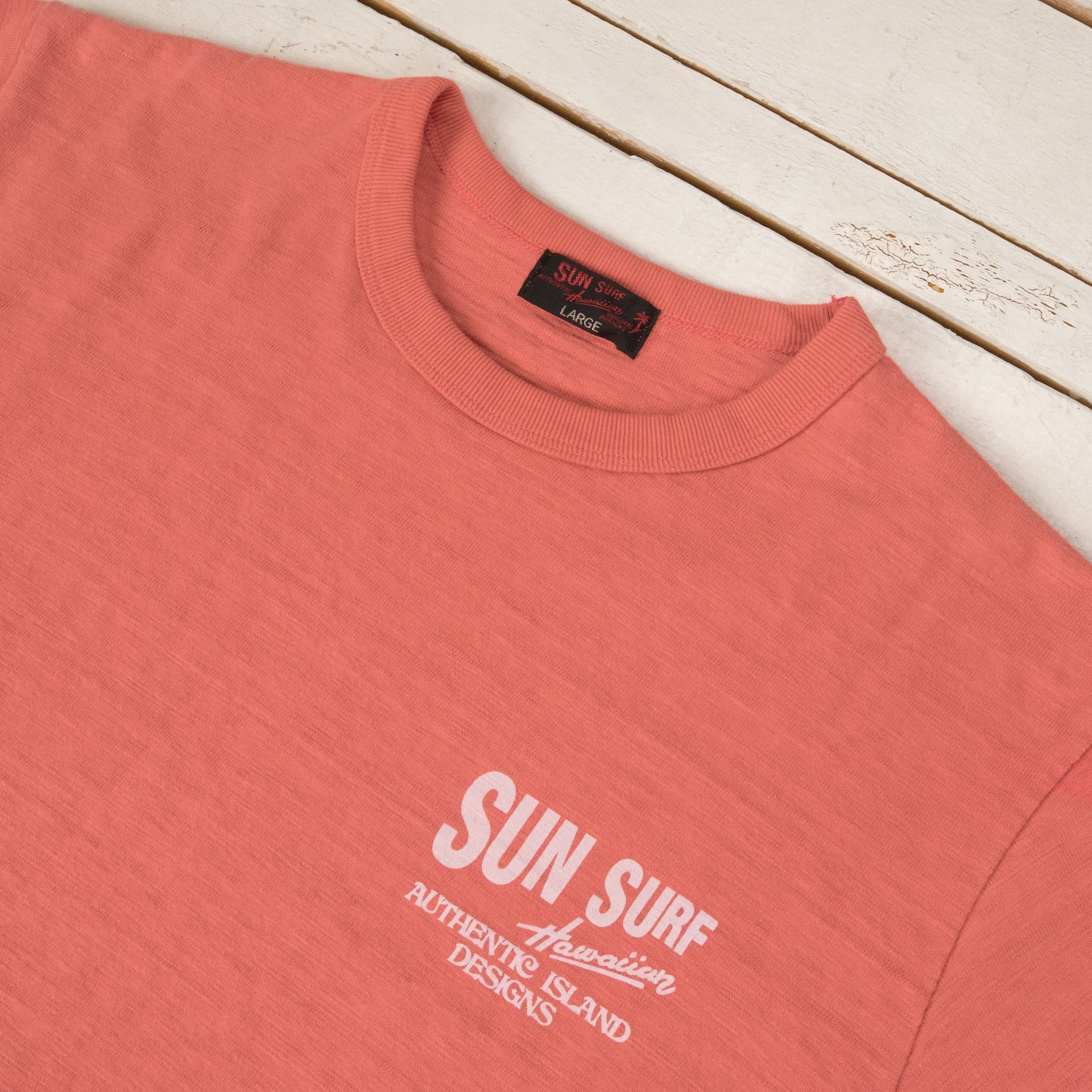 "Hata Shoten Logo" Heavy Slub T-Shirt Rot