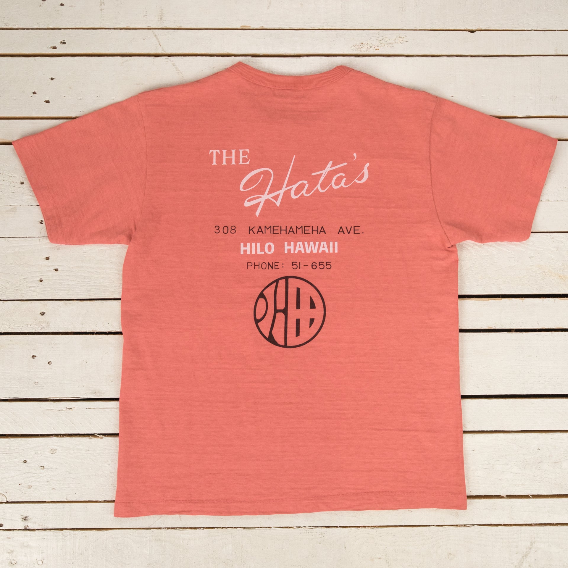 "Hata Shoten Logo" Heavy Slub T-Shirt Rot
