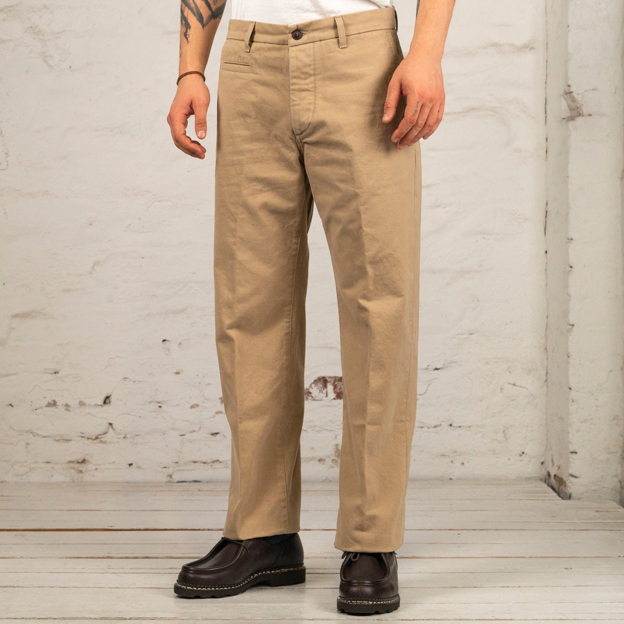 Renzo Loose Chino Gabardine Beige