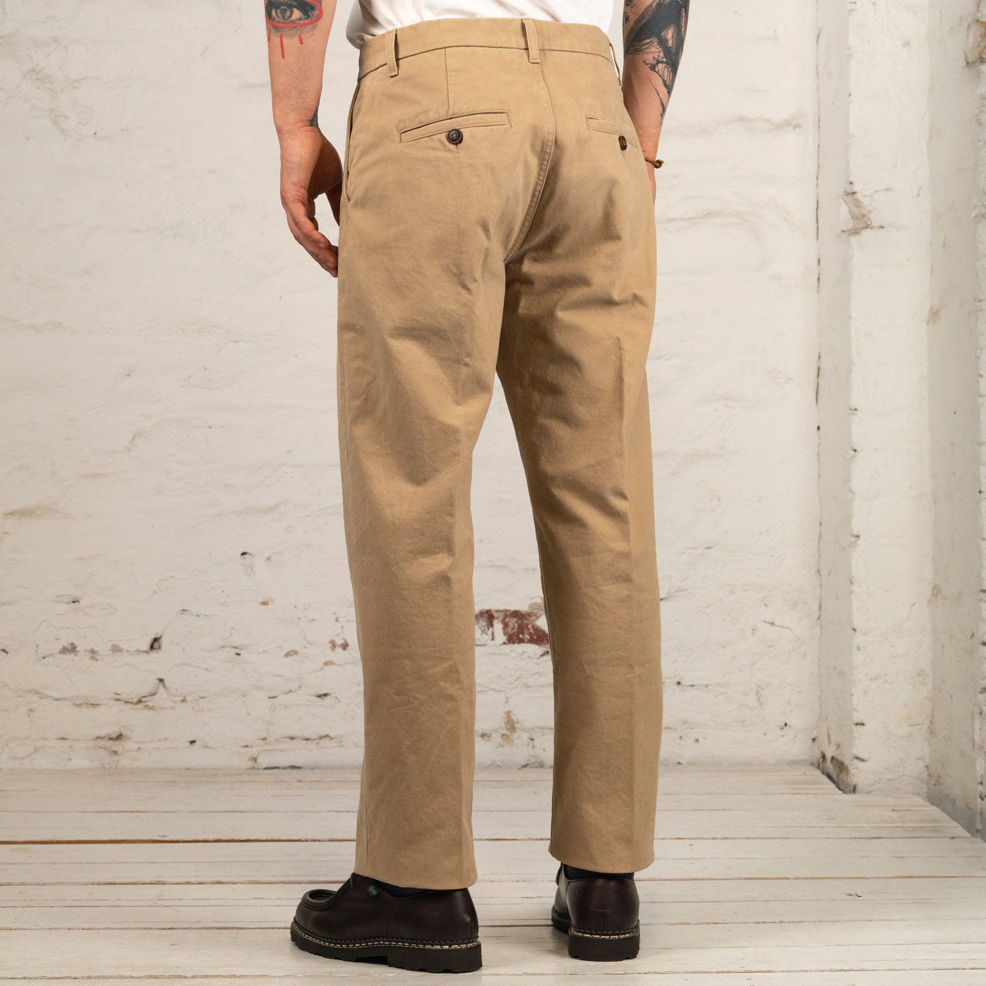 Renzo Loose Chino Gabardine Beige