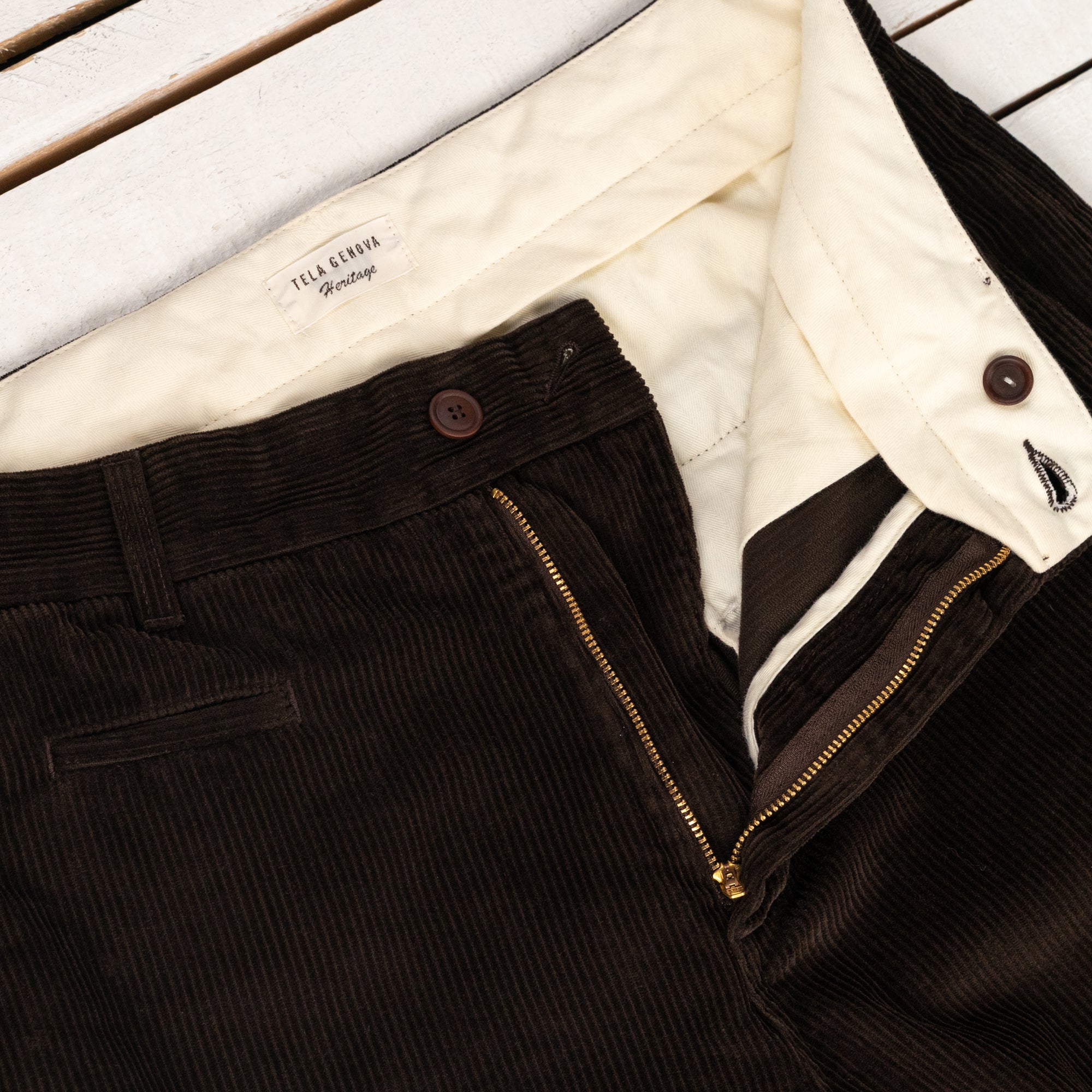 Renzo Loose Chino Corduroy Marrone
