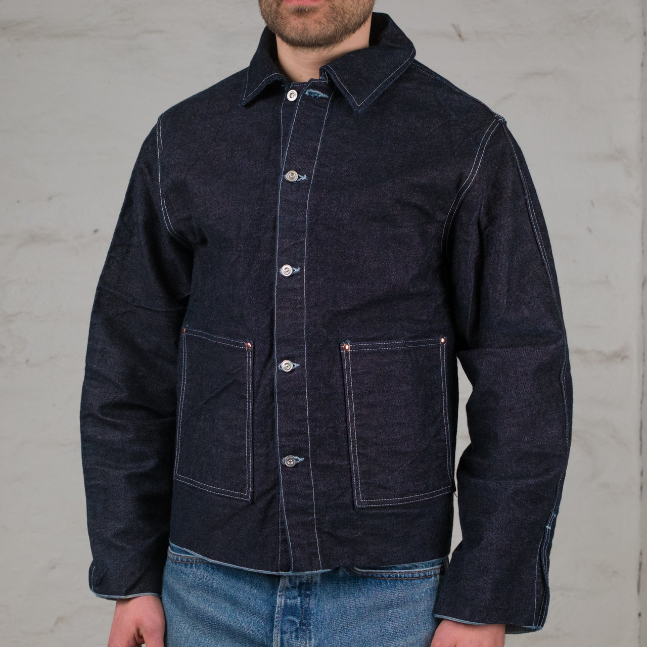Cross Cut Jeans Jacket Rinsed
