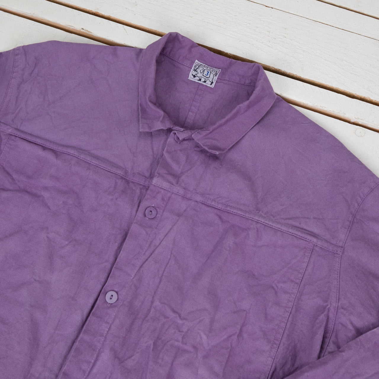 Pleat Pocket Shirt Purple Logwood