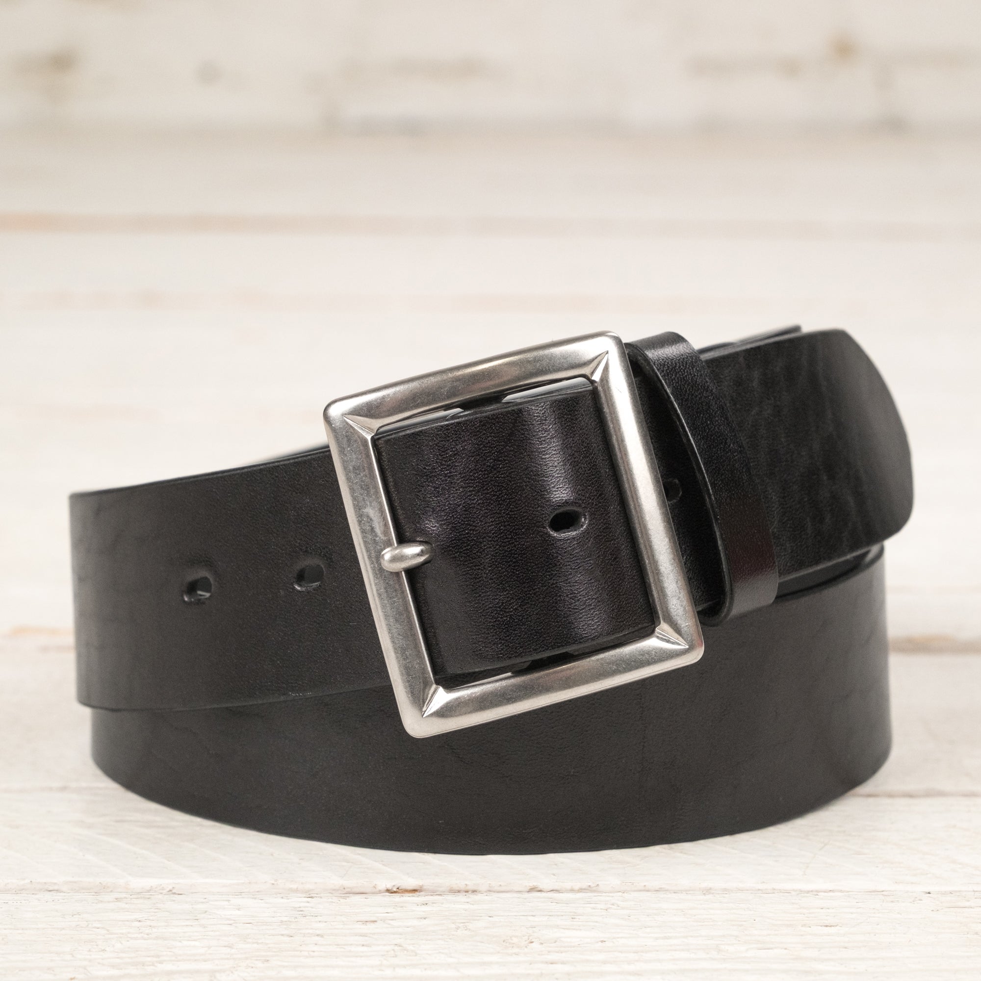 Ceinture à boucle incurvée Buco en cuir de cheval