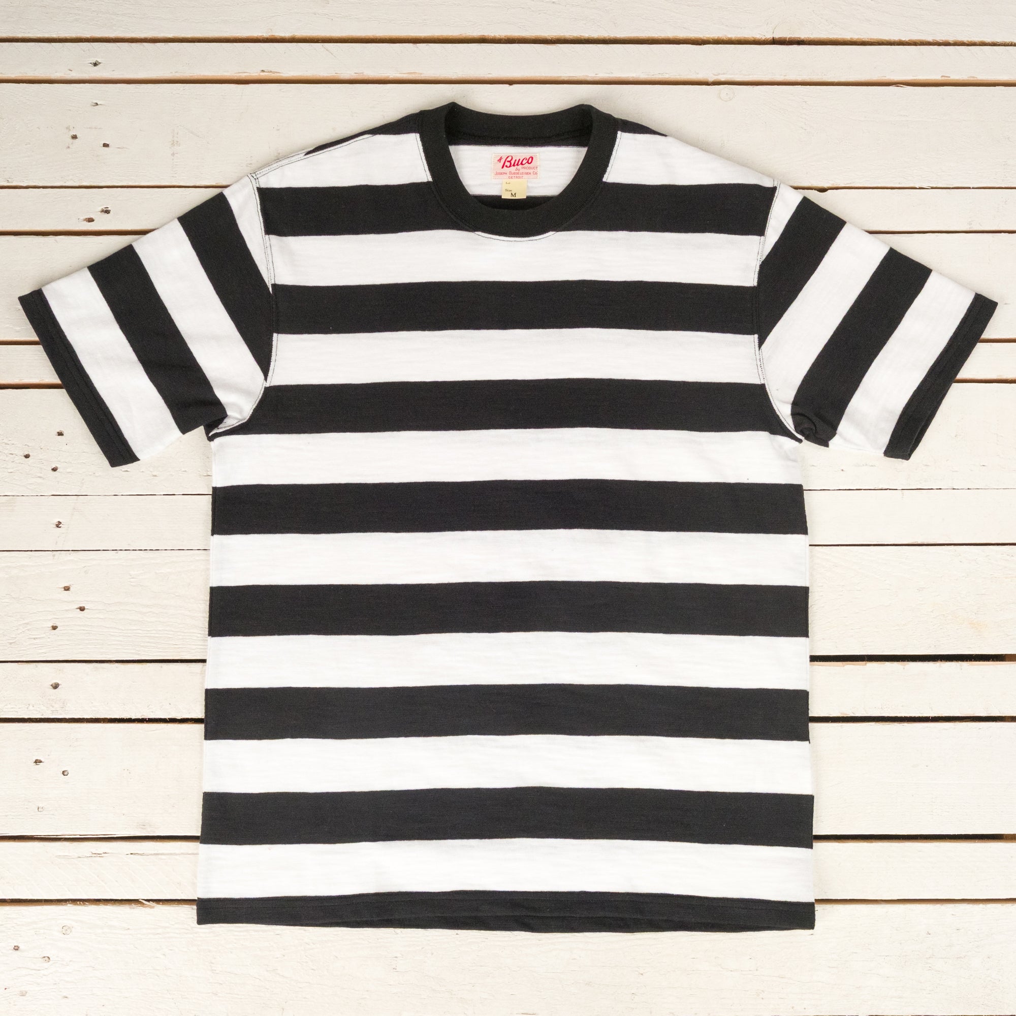 Buco Stripe T-Shirt Schwarz/Weiß