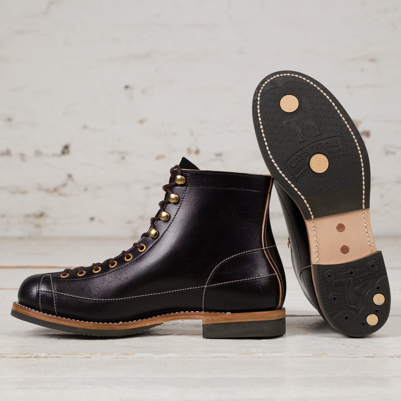 Ten Mile Work Boots Horsehide Buttock Noir