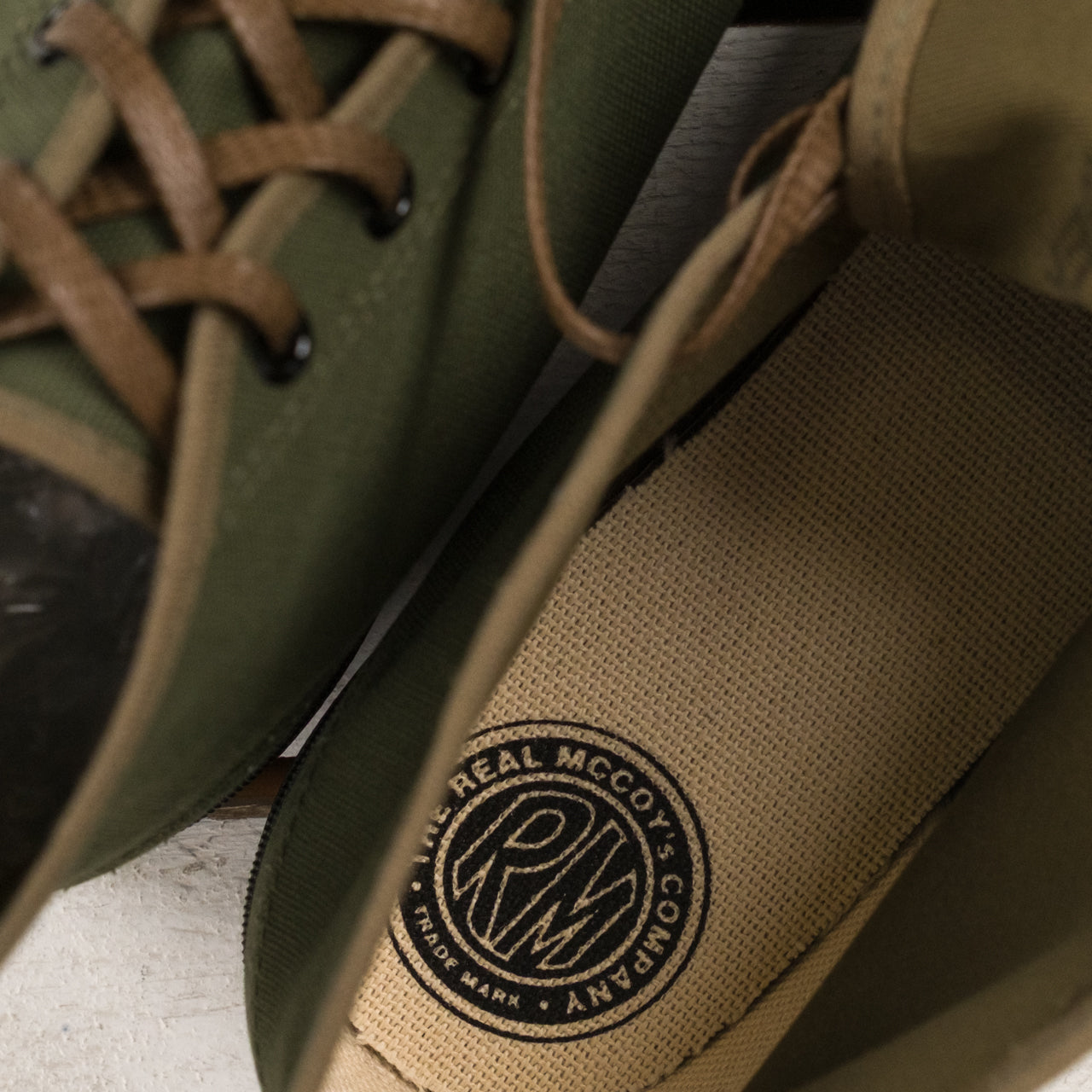 Military Canvas Training Shoes Olive