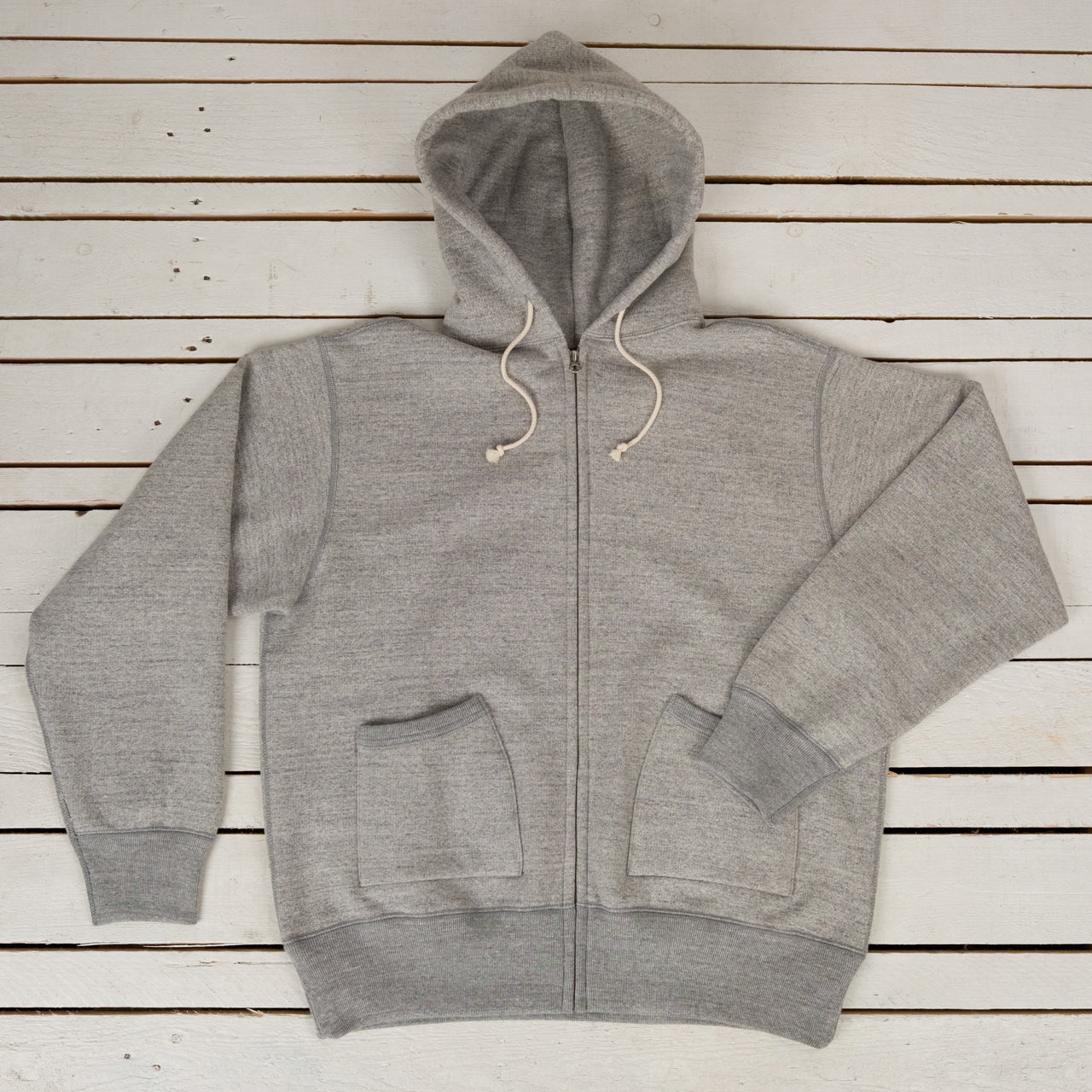 12 oz. Ball Park Zip Hoodie Medium Gray