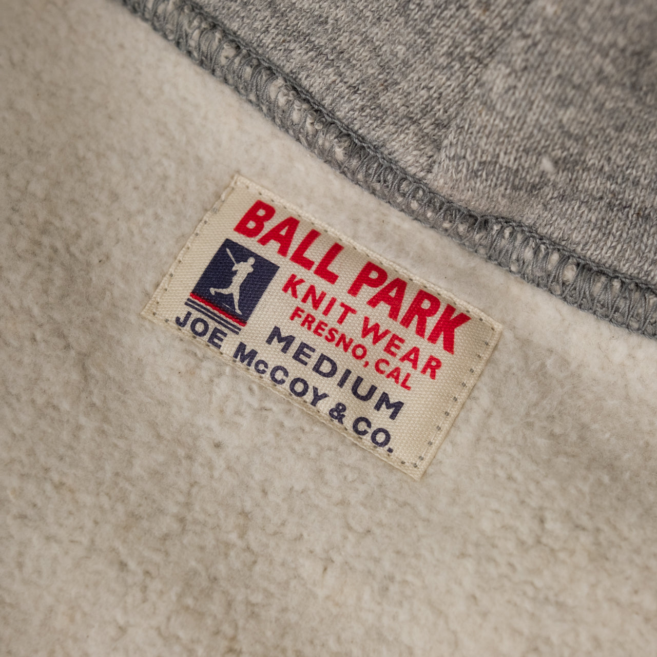 12 oz. Ball Park Zip Hoodie Medium Gray