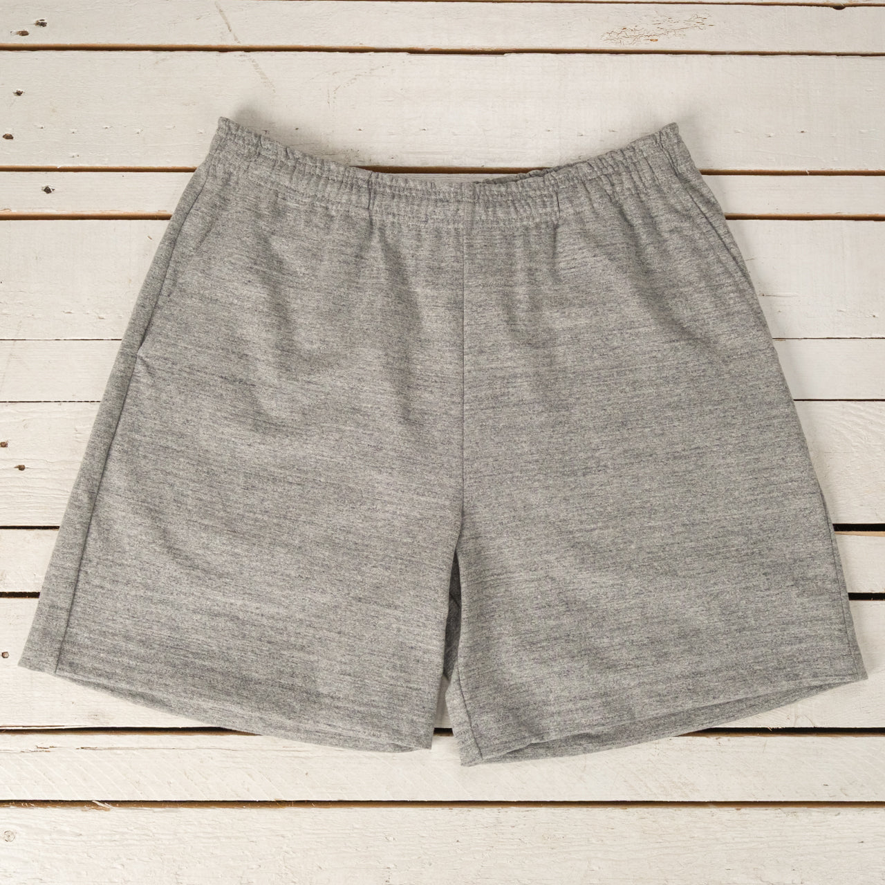 Jersey Gym Shorts Grau Meliert