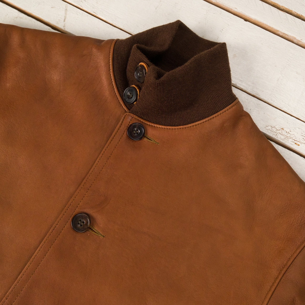 TYPE A-1 REAL McCOY MFG. CO. Sheepskin Russet Brown