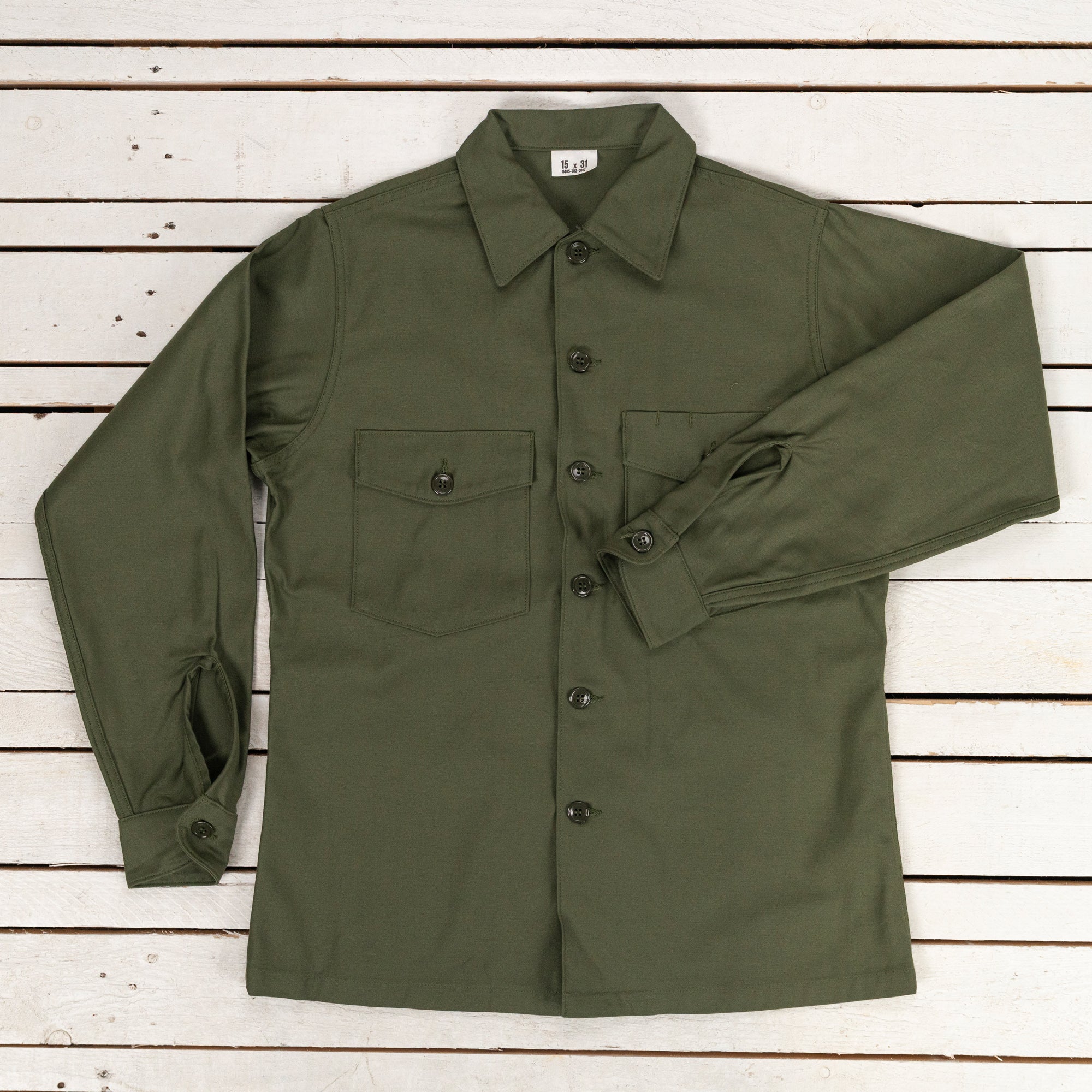Shirt, Men's, Cotton Sateen, OG-107 Olive