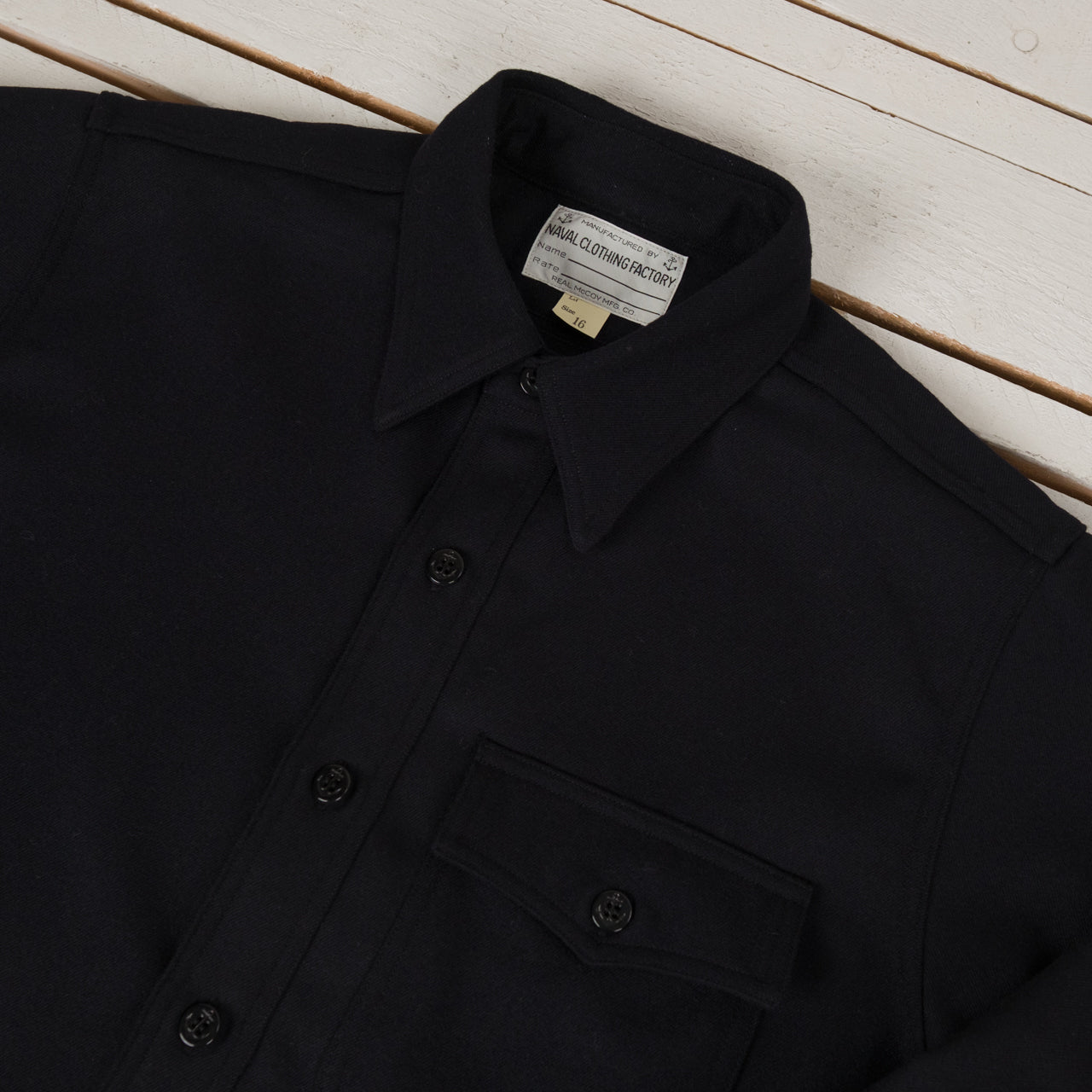 U.S.N. Wool Blue Flannel Shirt