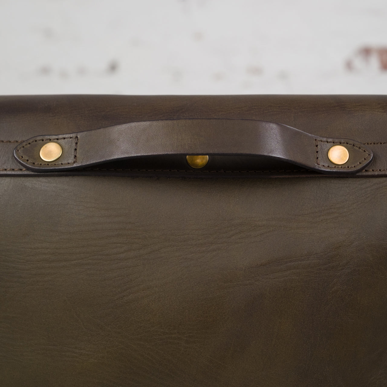 Leather Postman Bag US Mail Olive