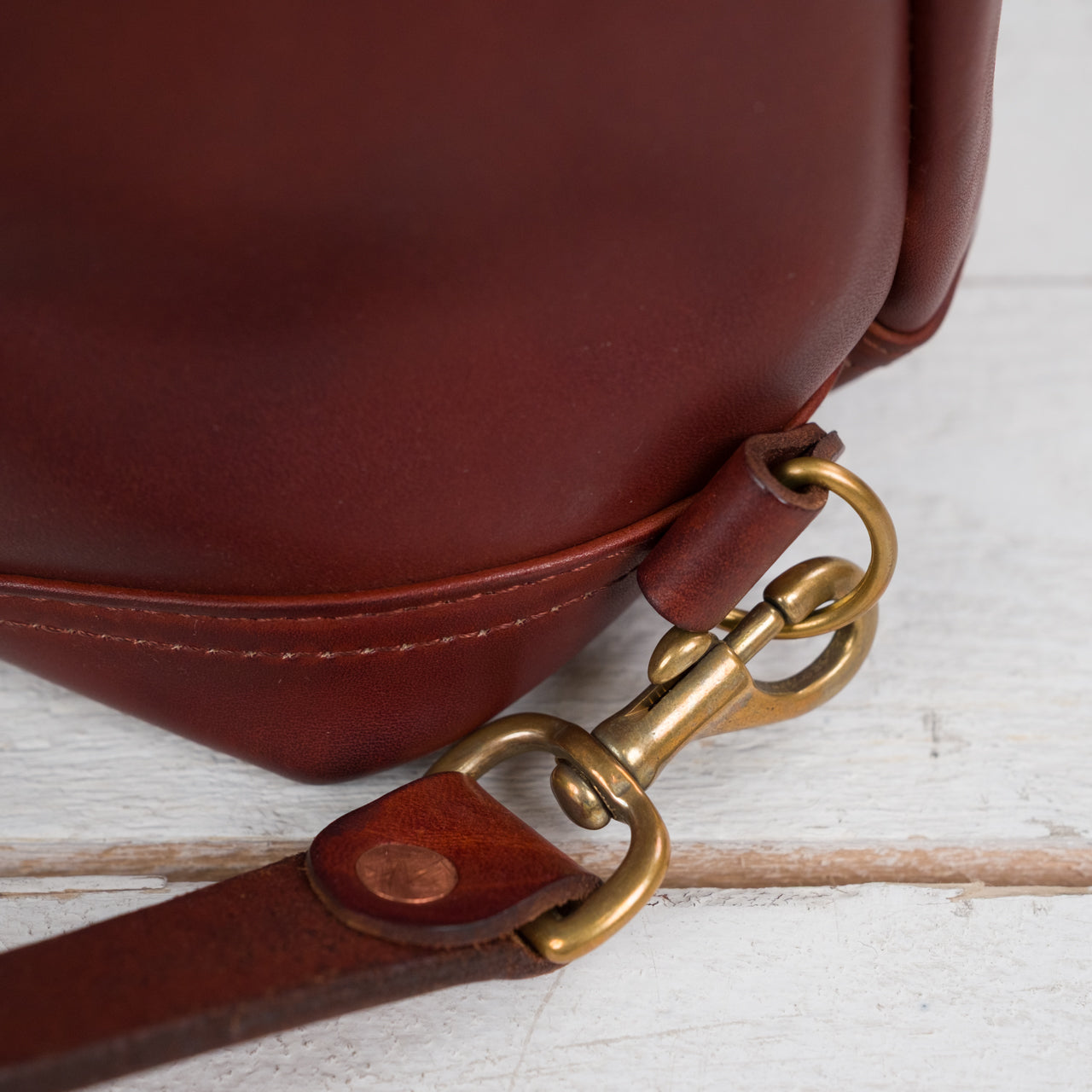 Leather Rolltop Backpack Camel