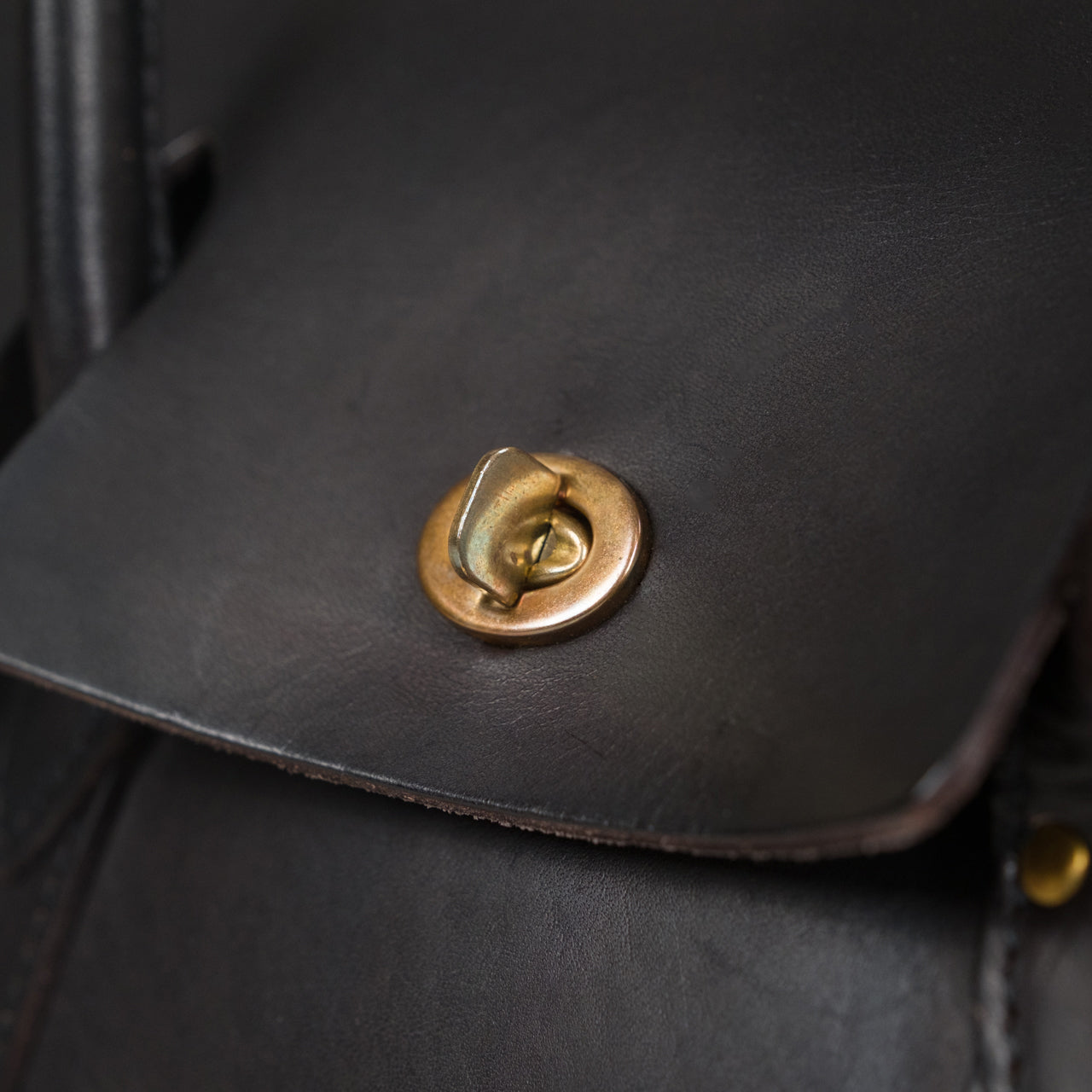 Leather Saddle Bag Black