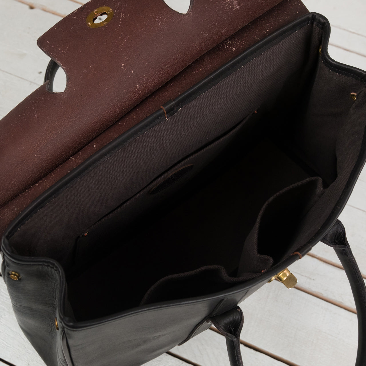 Leather Saddle Bag Black