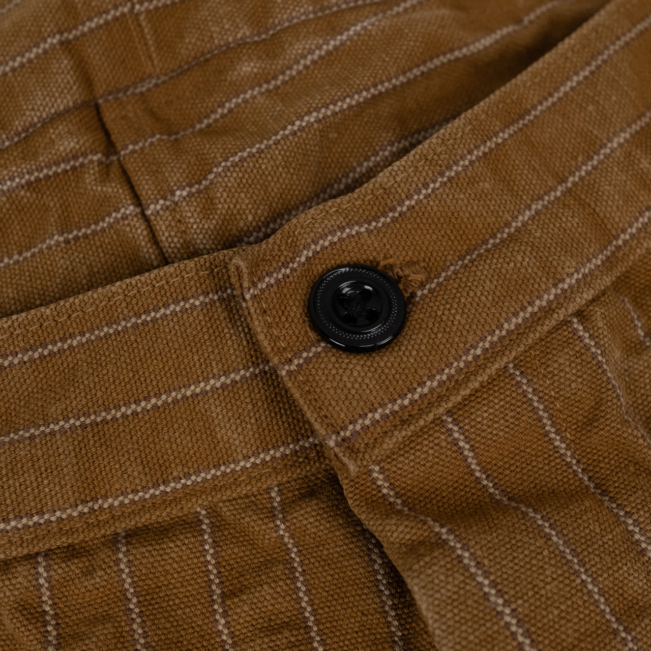 Heavy Leather Bound Overall Duck Stripe