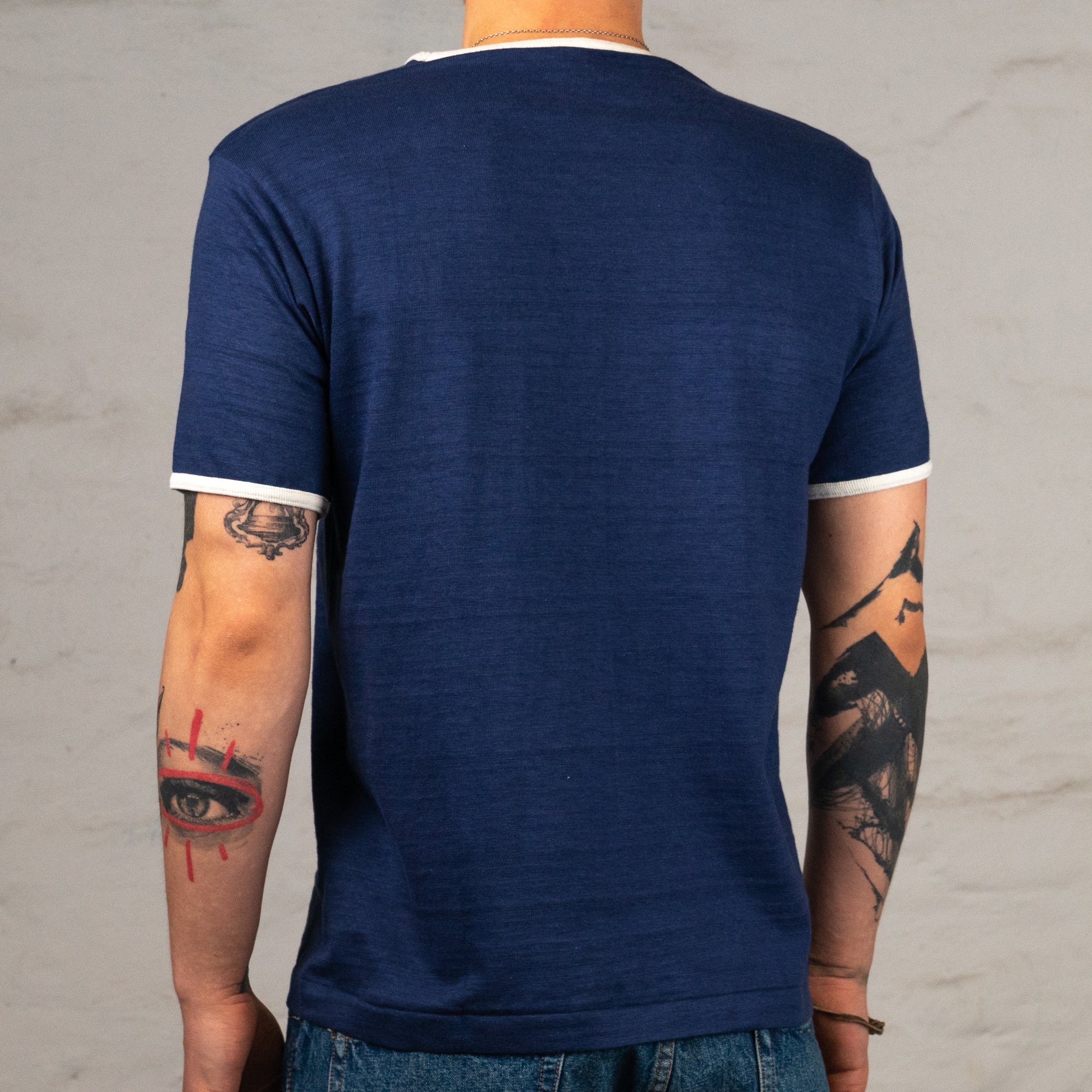 Ringer T-Shirt Navy/Cream