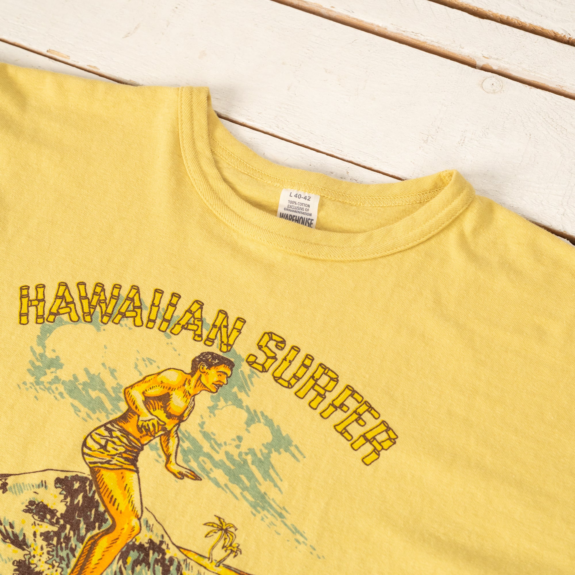 Second Hand Series Hawaiian Surfer T-Shirt Yellow