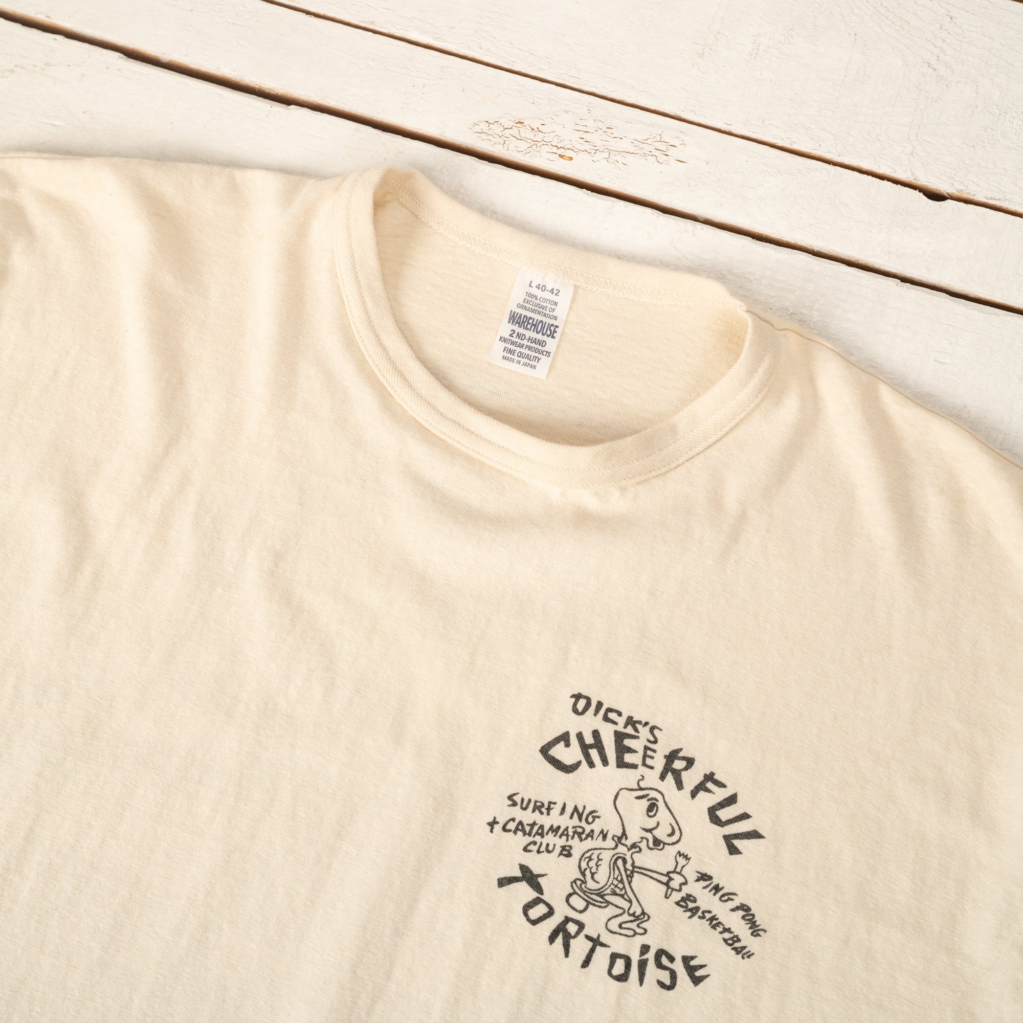 Second Hand Series Tortoise T-Shirt Cream