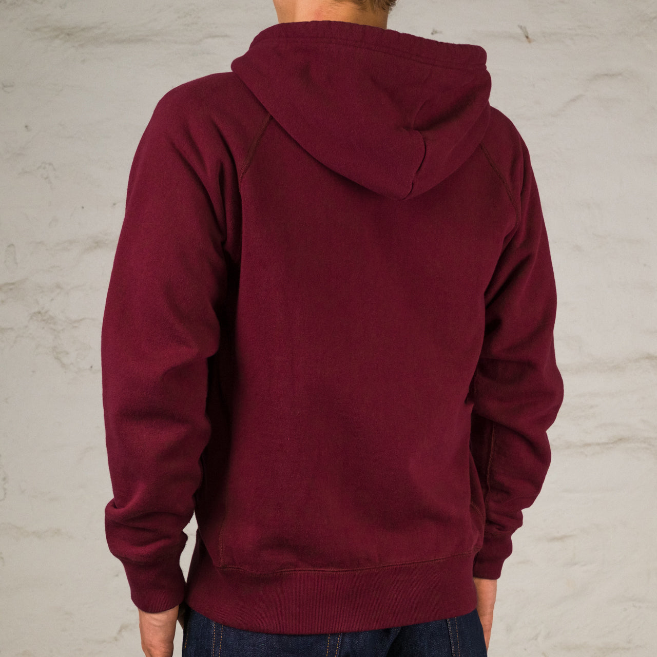 Zip Hoodie Super Looper French Terry Burgundy