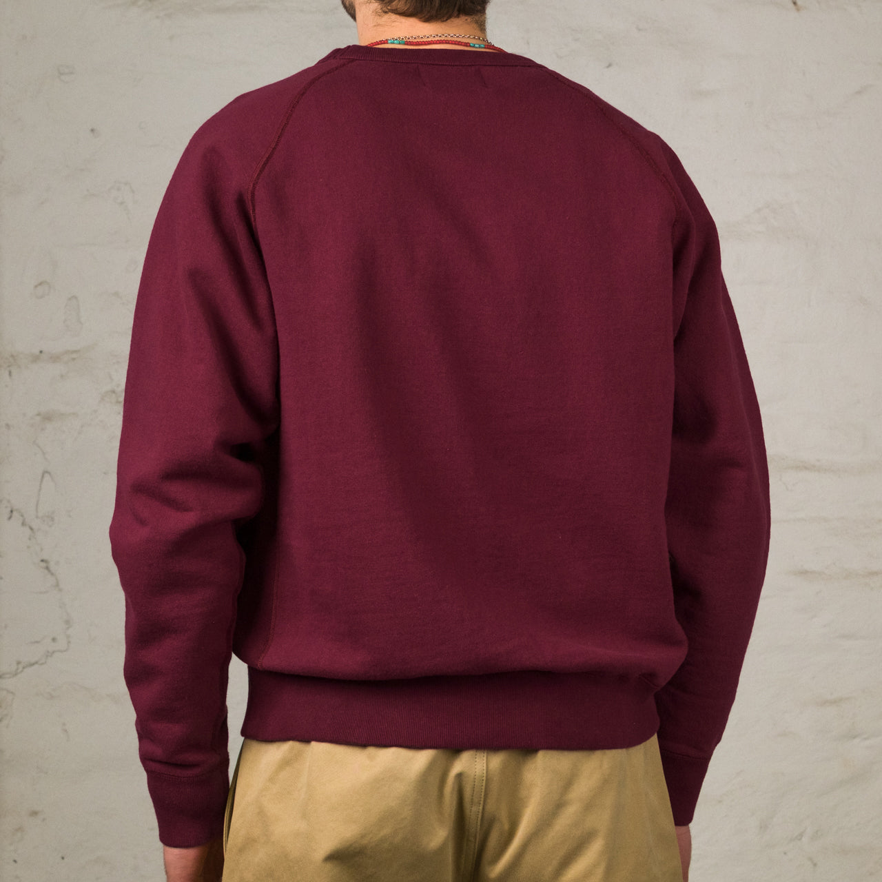 Pullover Crewneck Super Looper French Terry Burgundy
