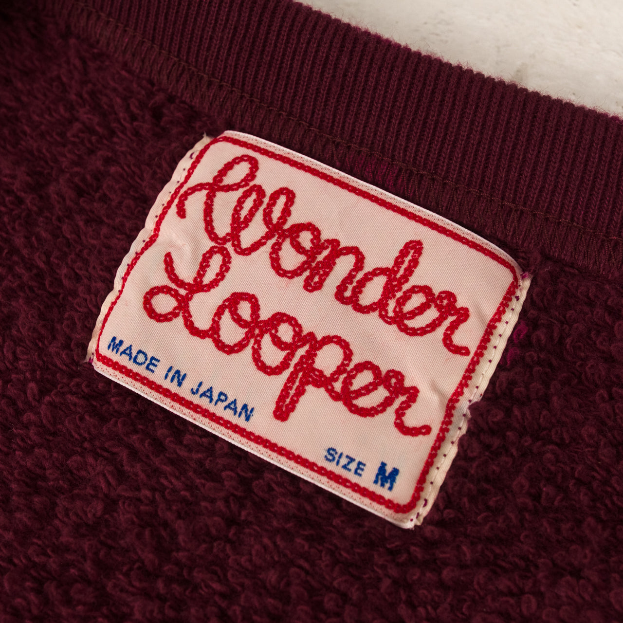Pullover Crewneck Super Looper French Terry Burgundy