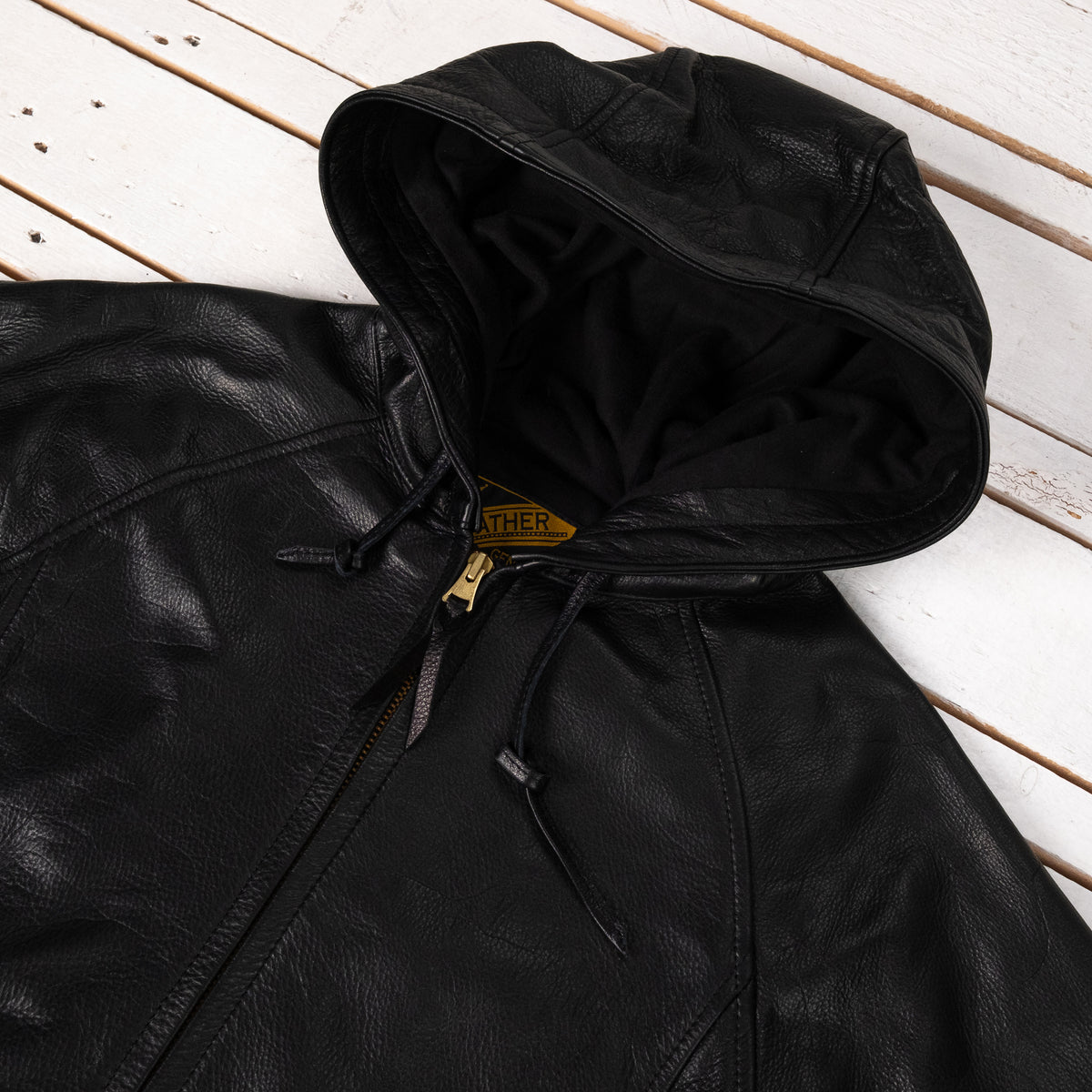 Steer Oil Hooded Parka Black