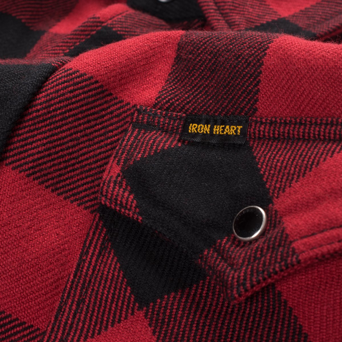 IHSH-232 Heavy Flannel Buffalo Check Western Shirt Red