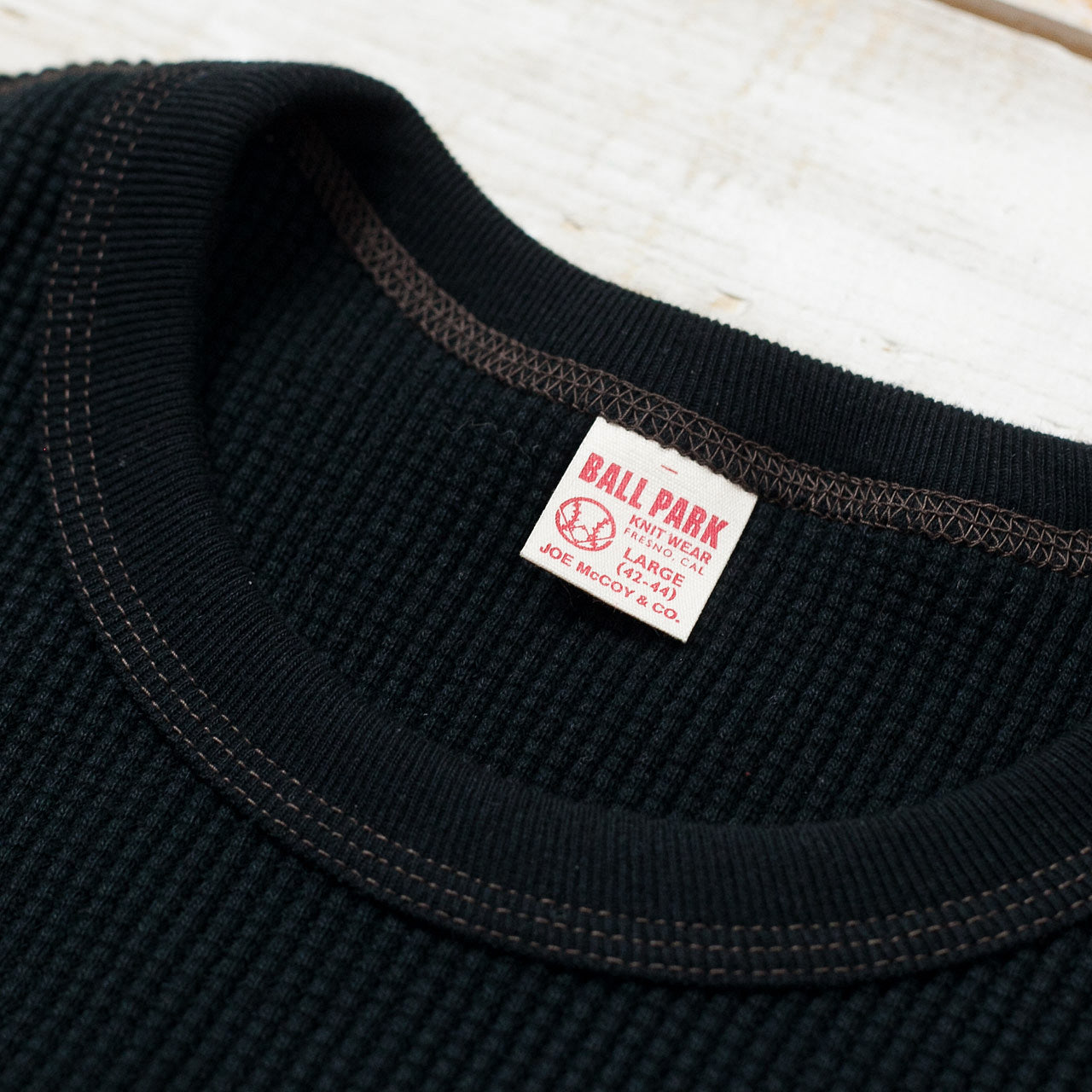 Waffle Thermal Longsleeve Schwarz