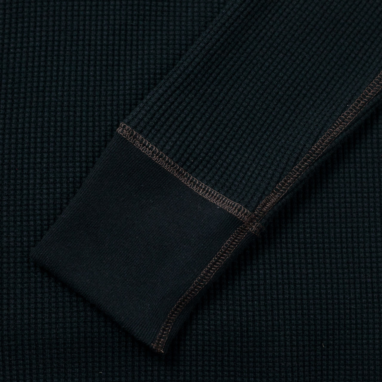 Waffle Thermal Longsleeve Schwarz