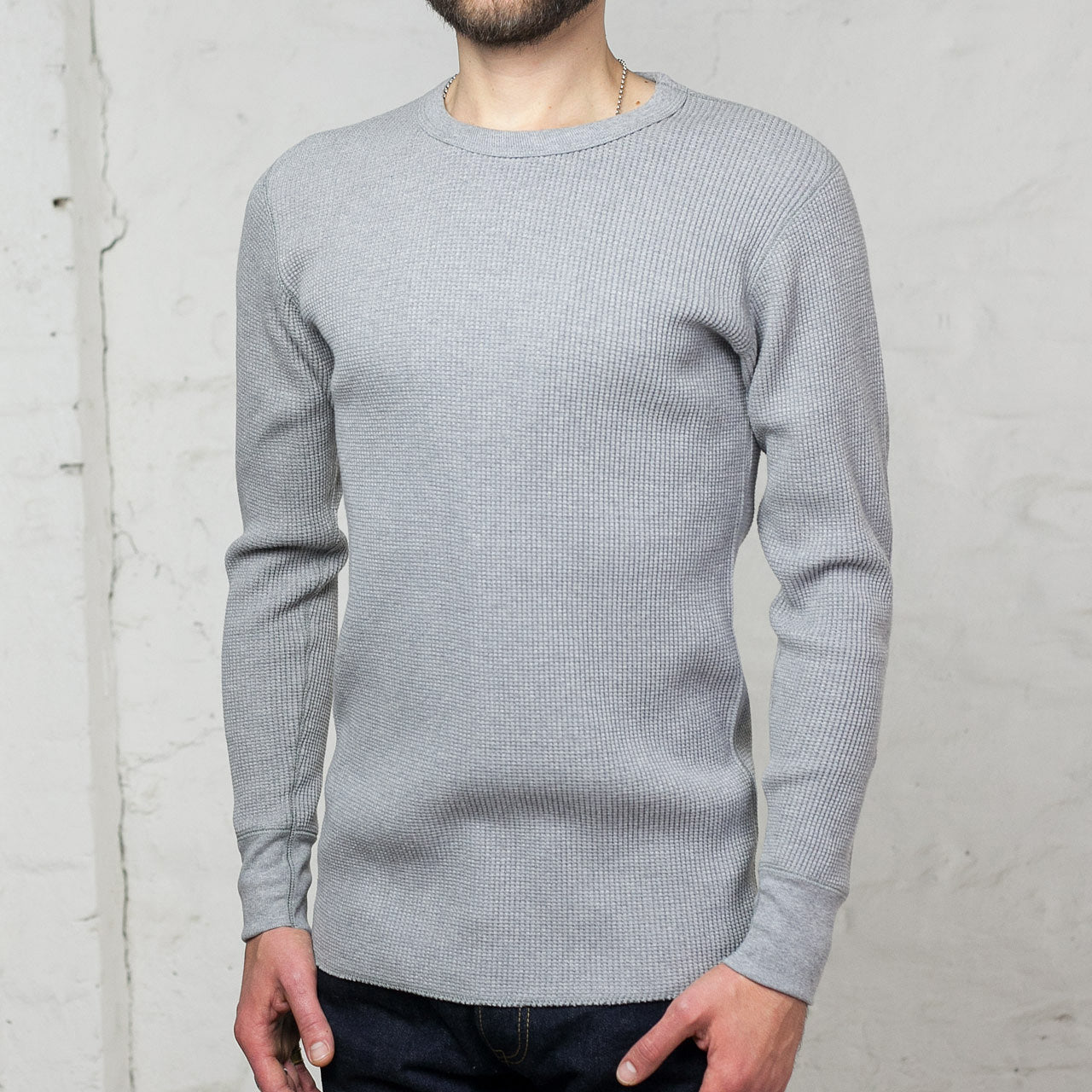 Waffle Thermal Longsleeve Grau