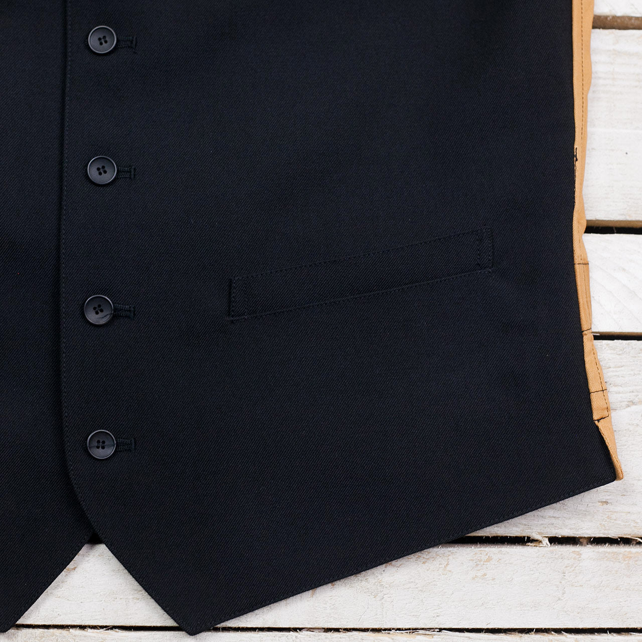 Army Serge Butler Vest Schwarz