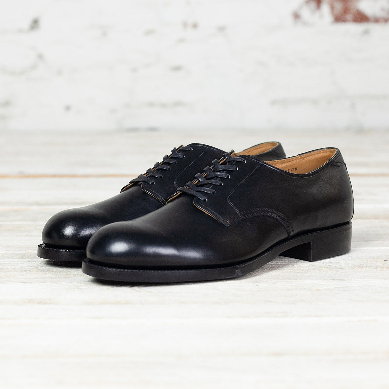 Black oxford dress shoes top