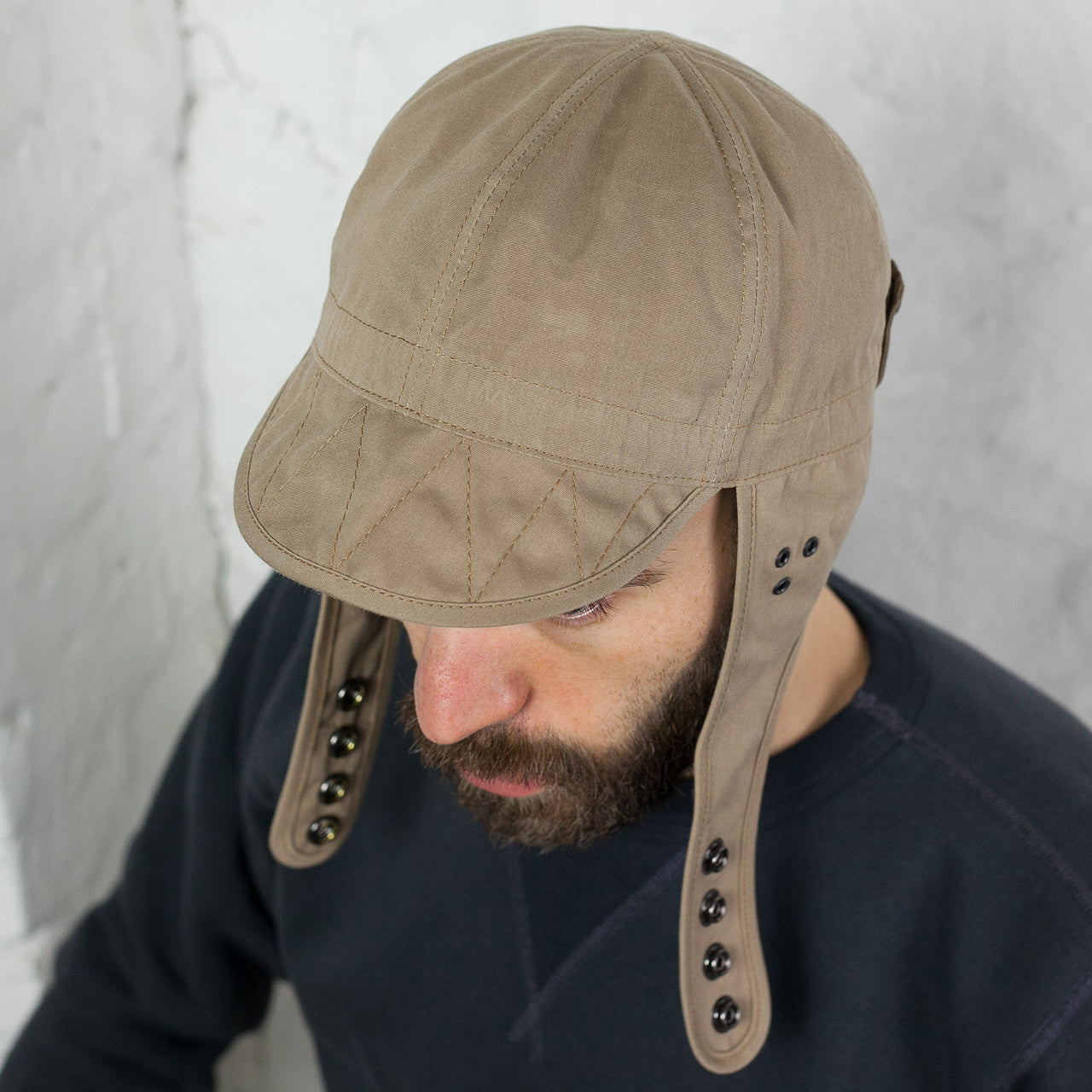 Paraffin Weather Aviator Cap Beige