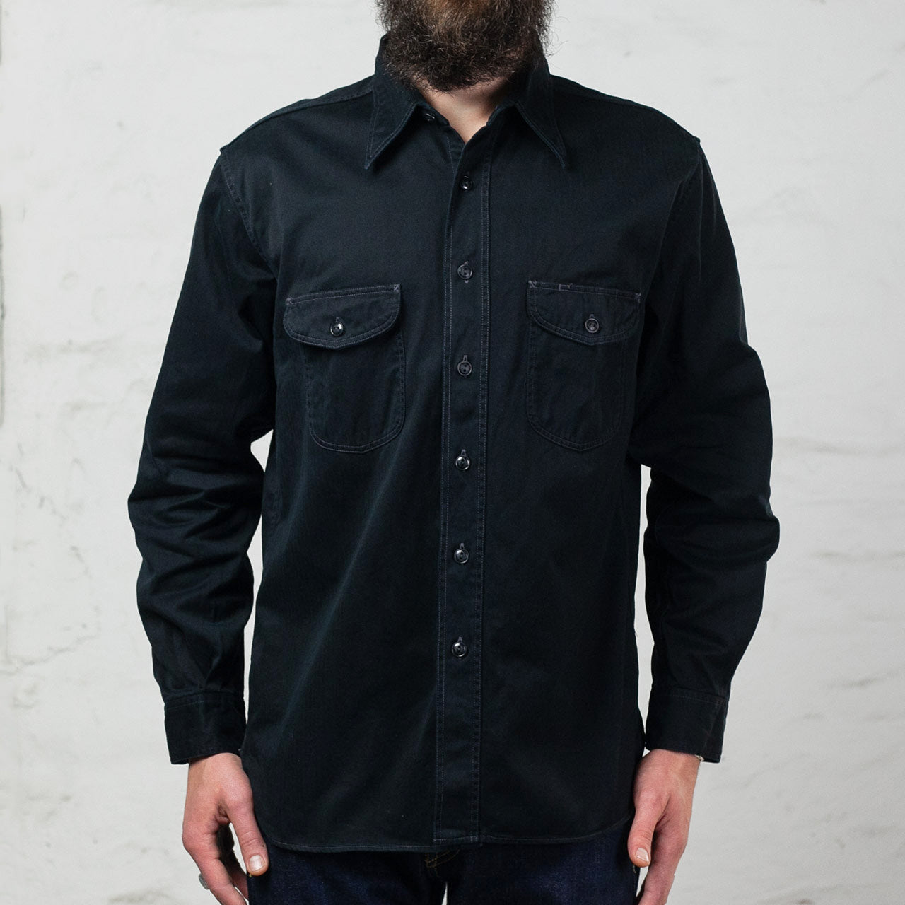 BR29174 HBT Work Shirt Schwarz