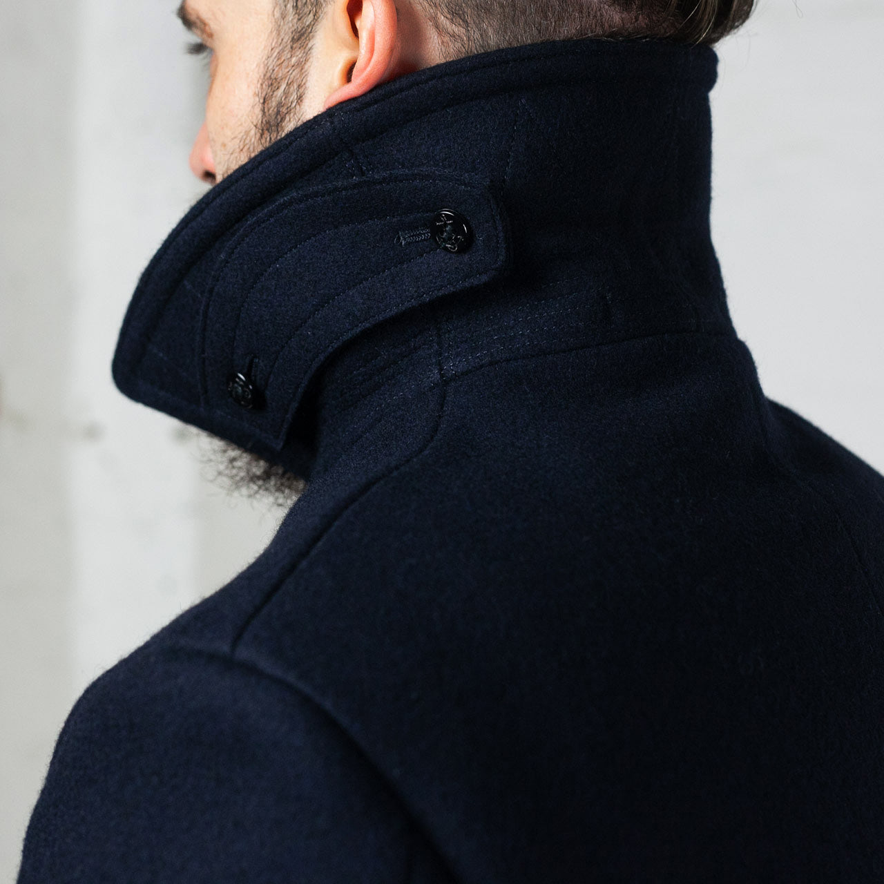 BR14146 US Navy Pea-Coat Long Navy