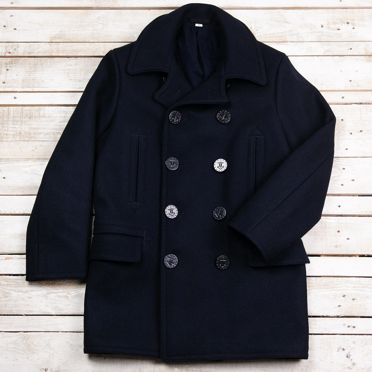 BR14146 US Navy Pea-Coat Long Navy