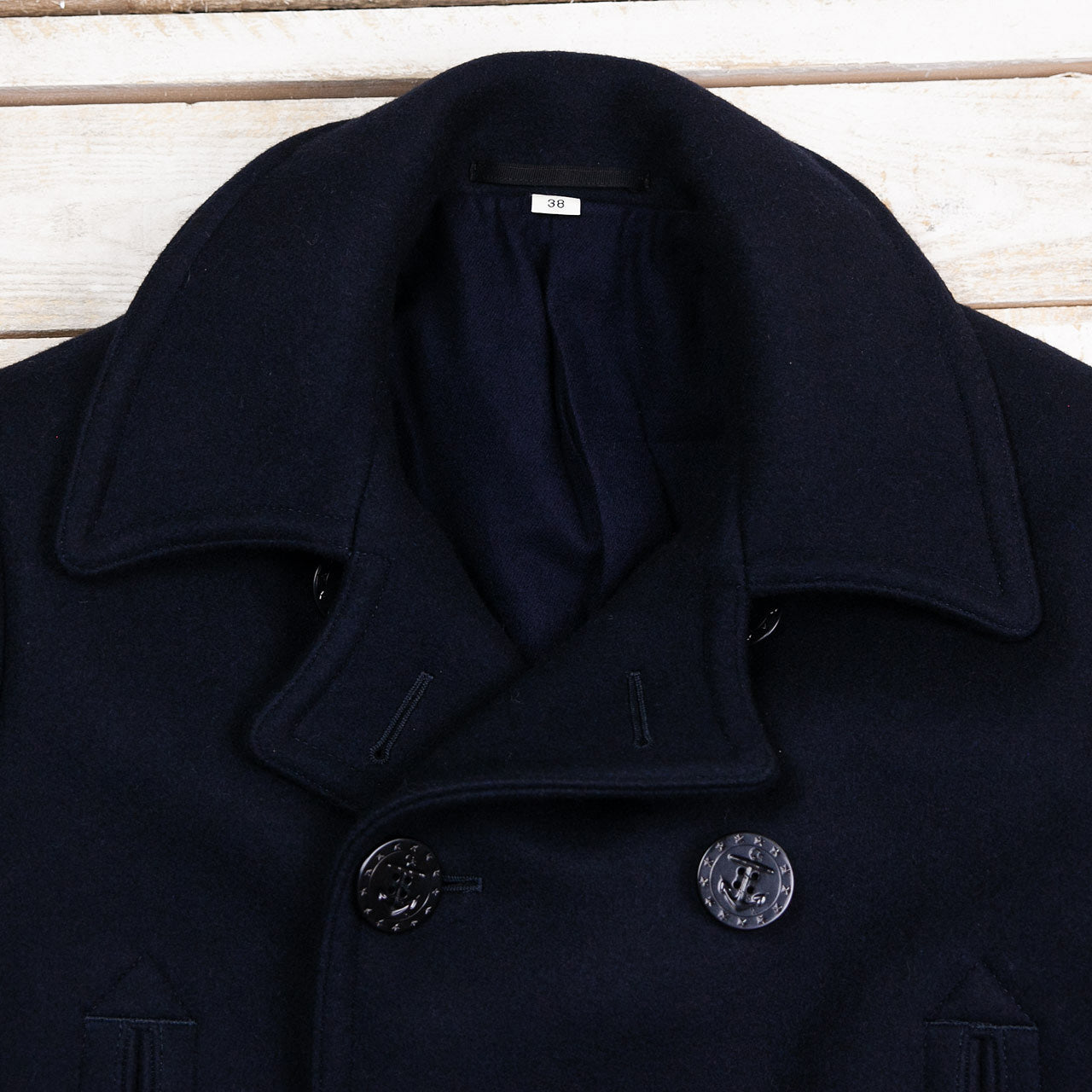 BR14146 US Navy Pea-Coat Long Navy